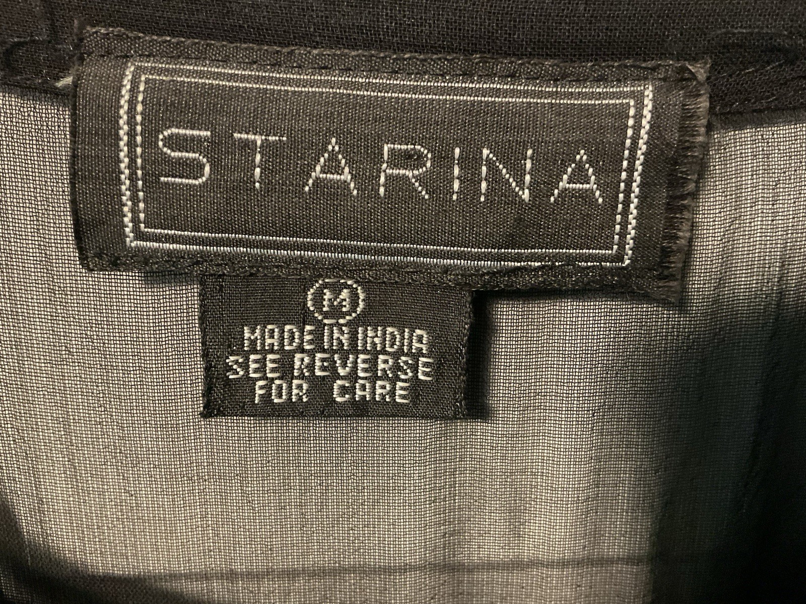 Vintage Starina Maxi Fit-Flare Dress Short Sleeve Rayon Black Medium