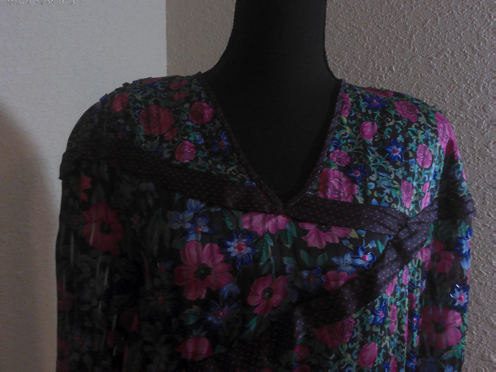 VTG Diane Freis 1980s Polyester Georgette 2-Piece Skirt Set Bright Floral O/S