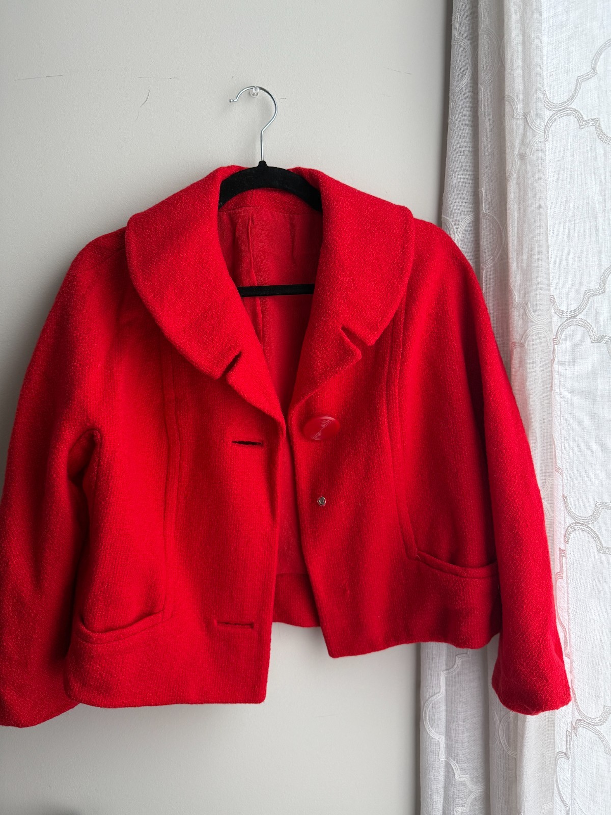 Vintage Red Bolero Blazer Jacket -1950s / Original Tags
