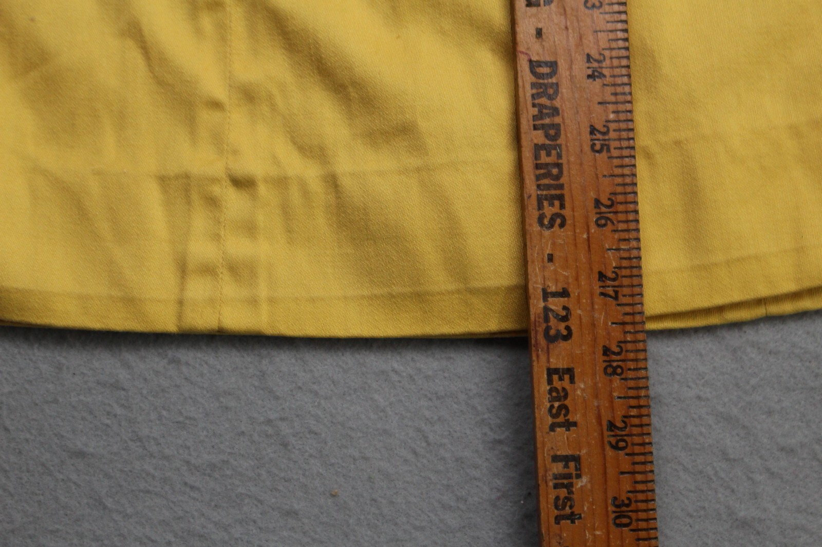 Vintage Handmade Skirt Womens Small Yellow Heavy Cotton Buttons Pockets 1940s