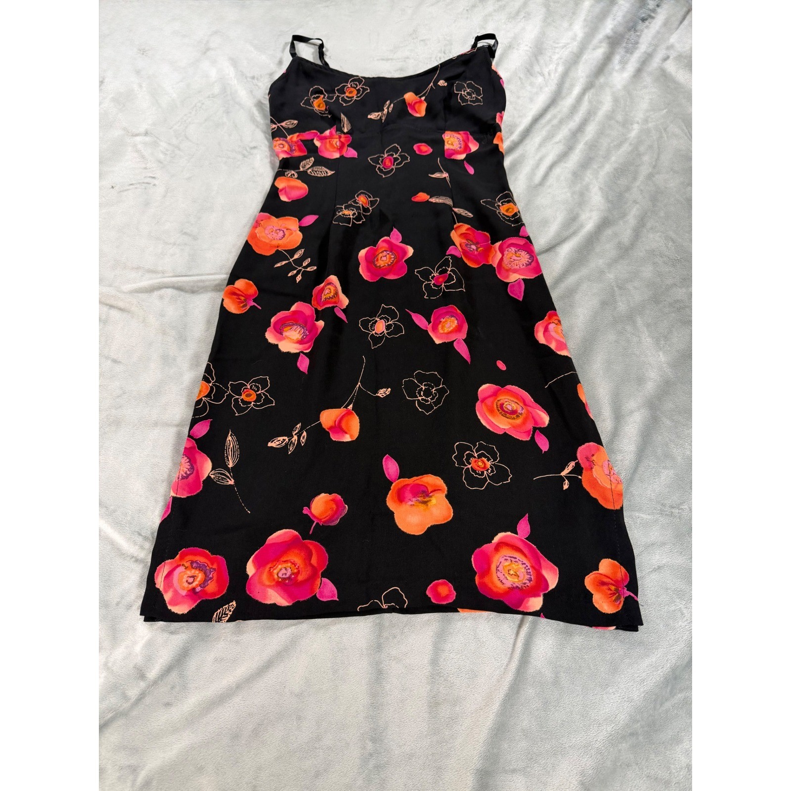 La Belle Vtg Y2K 90s Sheath Midi Dress Juniors Sz 5 Fairy Floral Whimsigoth