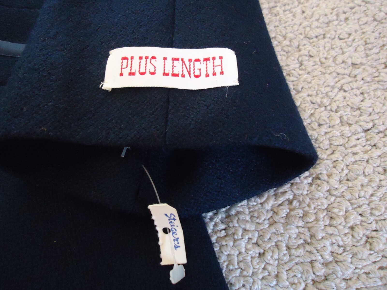 VTG COAT Fashioned by BROMLEIGH New York NEW NOS Navy Wool Lightweight sz16 USA