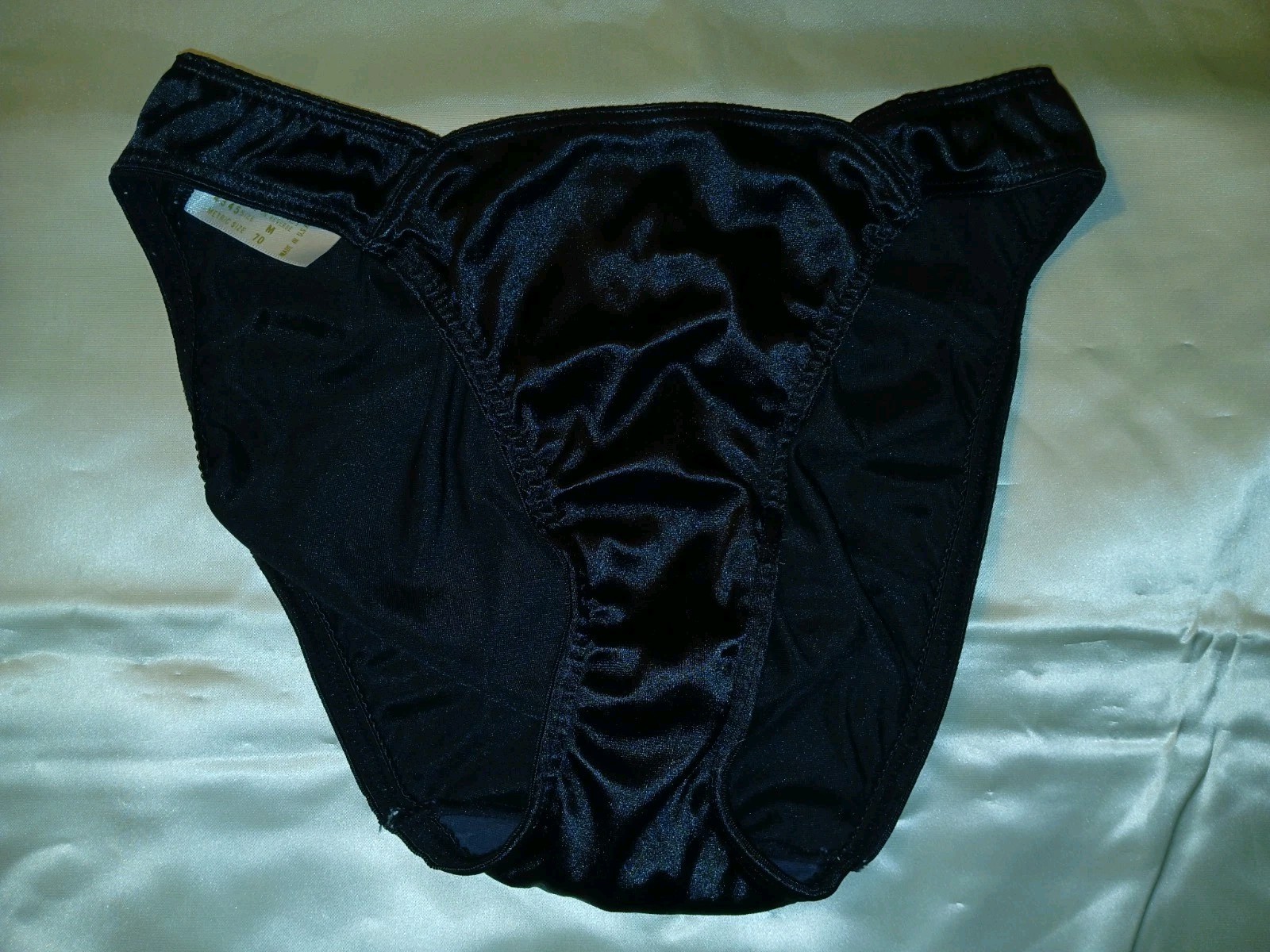 Vintage 90s Victoria’s Secret Black Satin Second Skin Hipster Bikini Panties M