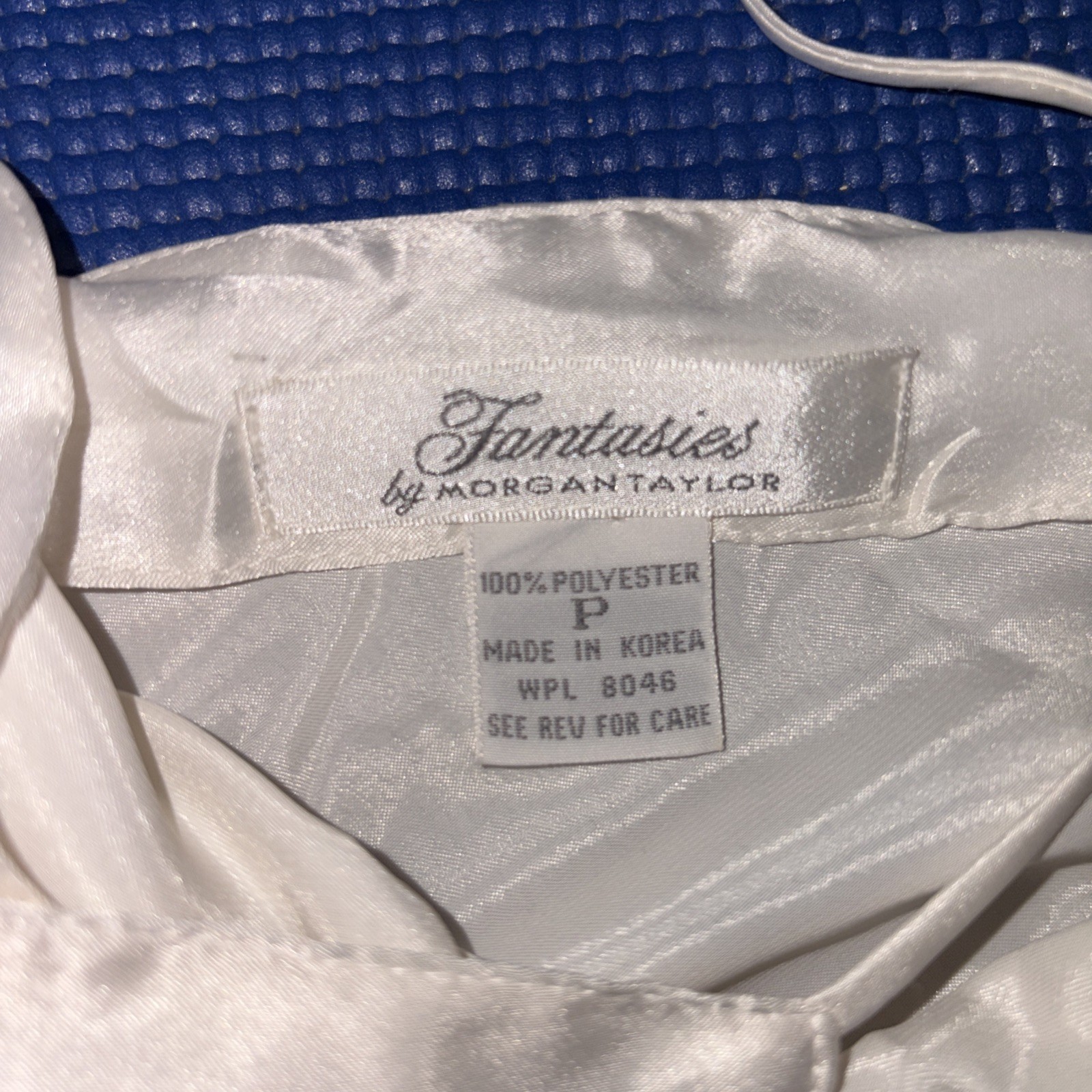 Vintage NWT Fantasies by Morgan Taylor Ivory Satin Camisole size Petite