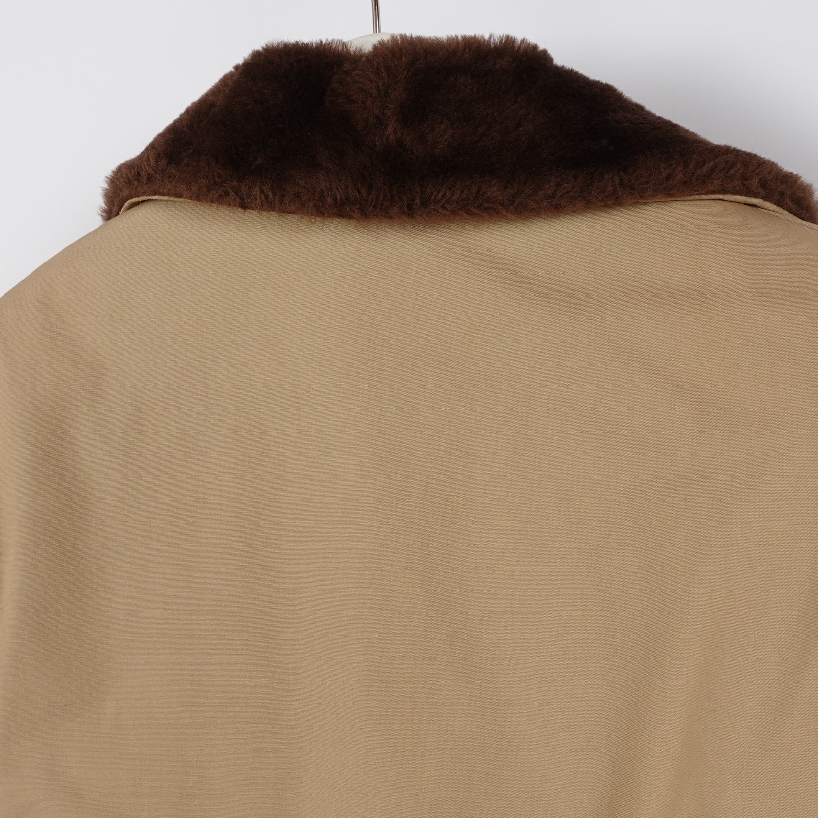 Vintage 70s Boys / Women’s Faux Fur Sherpa Lined Canvas Jacket Size Medium Coat