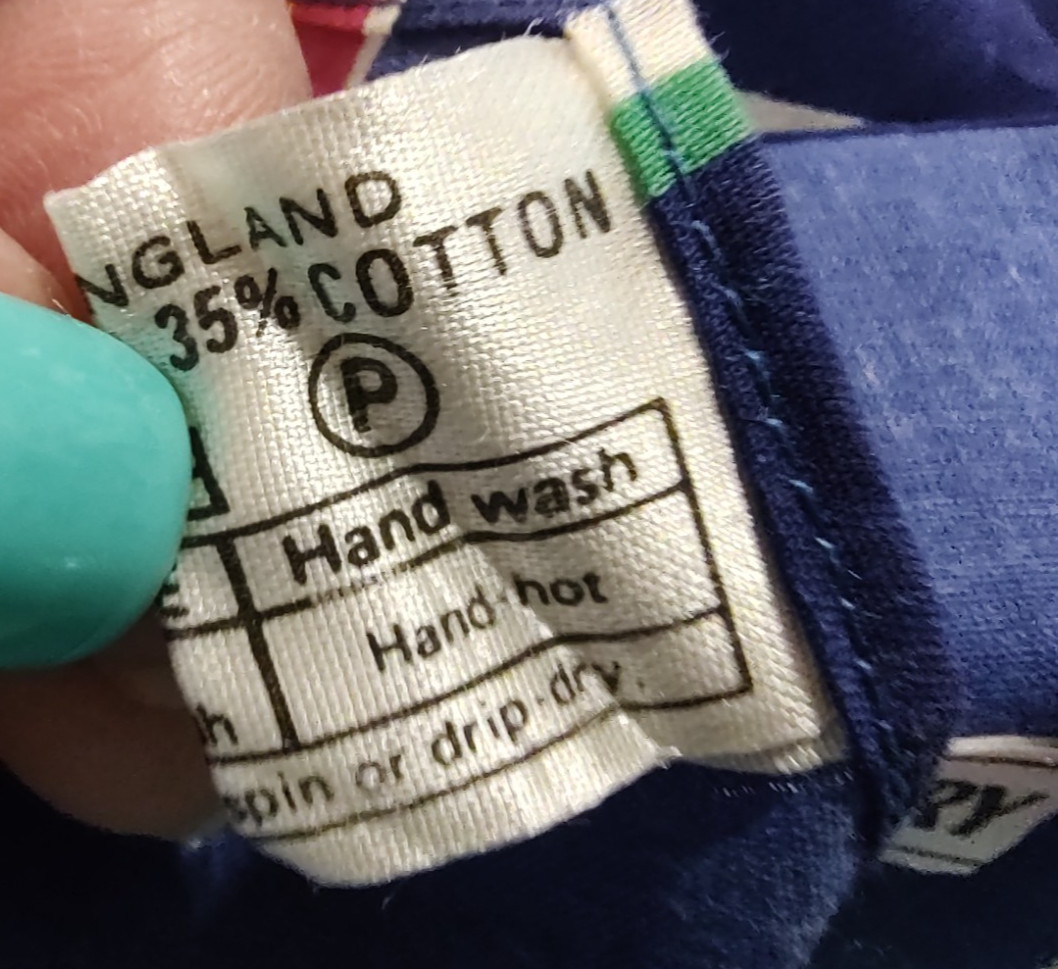 Vintage 80s Mary Quant Sarong Pareo Beach Wrap Dress Blue Floral Unworn England
