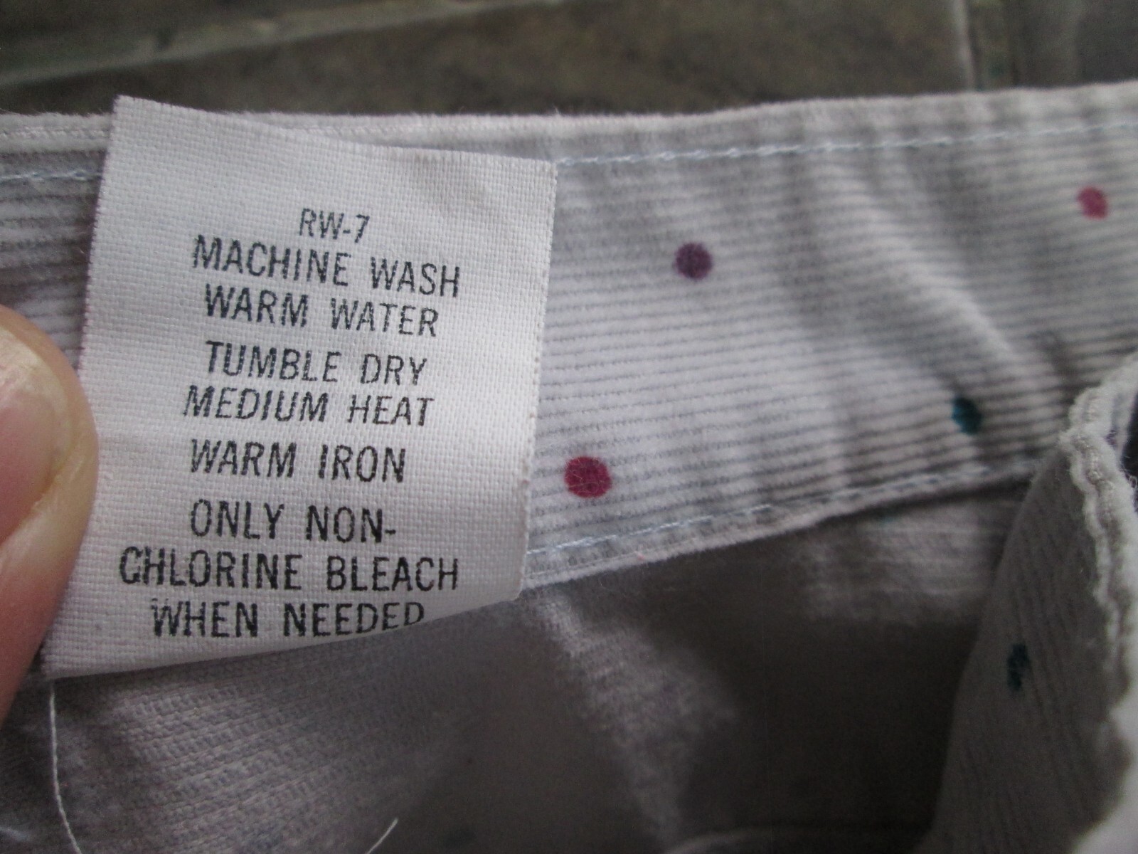 Vintage Palmetto’s Mom Pants 12 24×25 Gray Corduroy High Waist Polka Dot Tapered