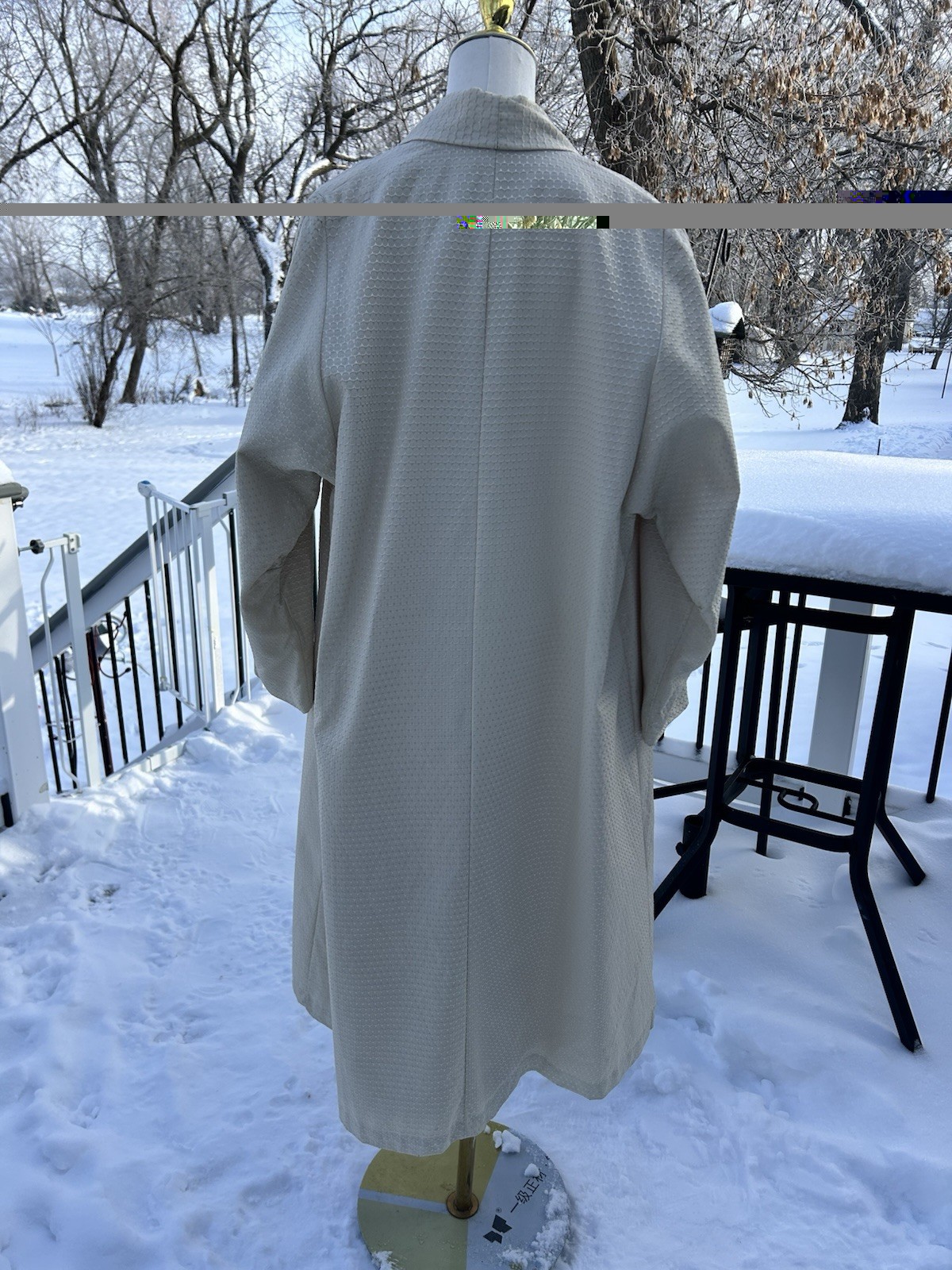 Vintage Cee-Dee Trademark Lined Swing Coat Cream Color With Side Pockets Size 12