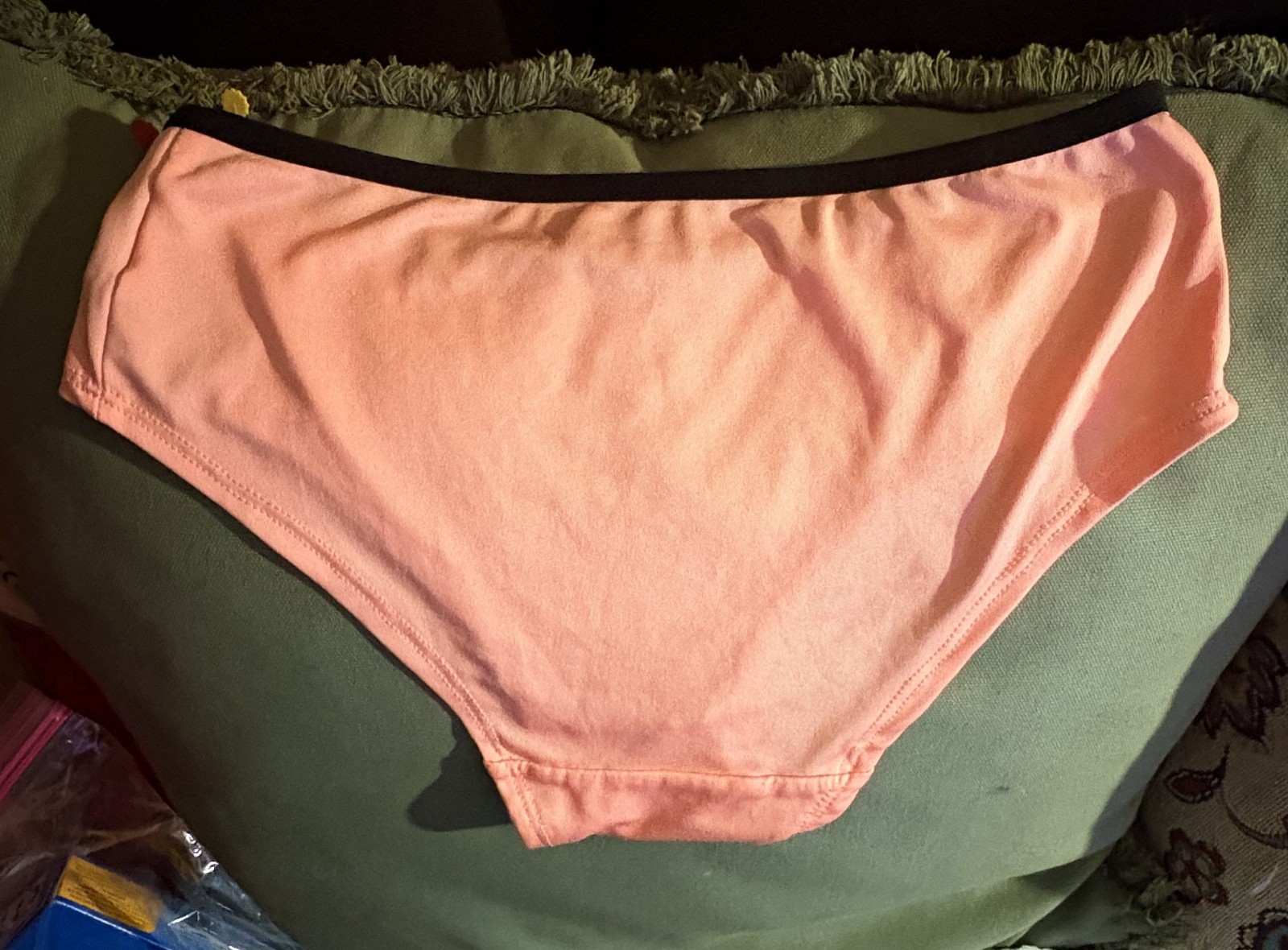 vintage old school Hipster Bikini Panty Peach brown trip Pro Player full back S