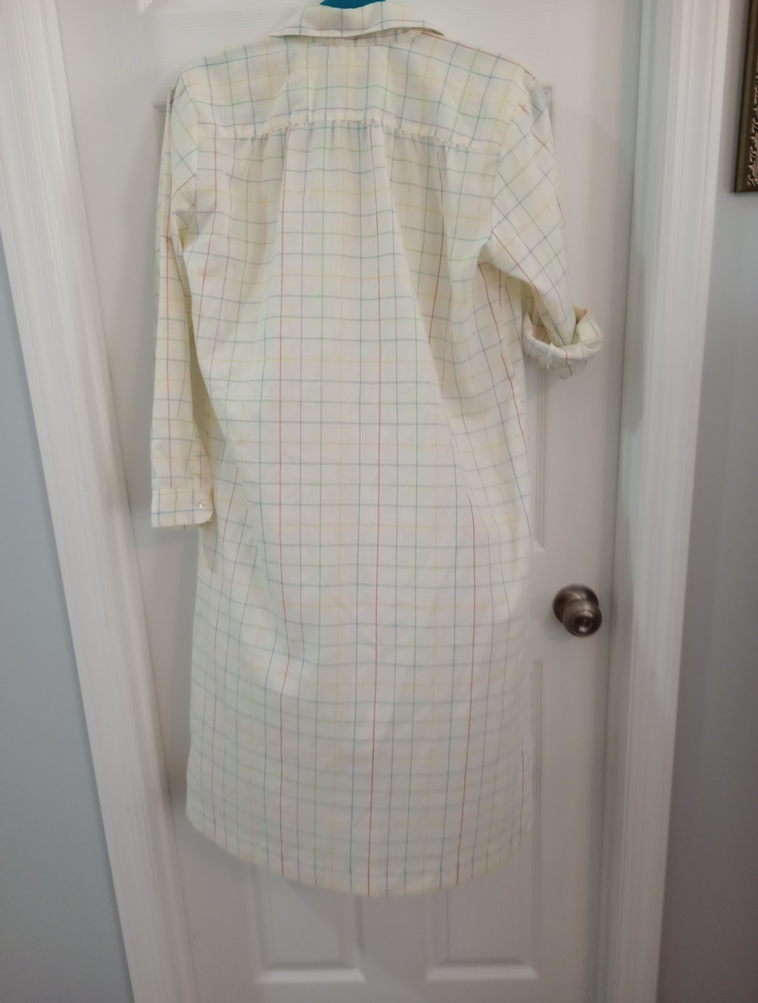 Vintage 80s Shirtmaker By Dunloggin Window pain Colorfully Patterned Dress, Size