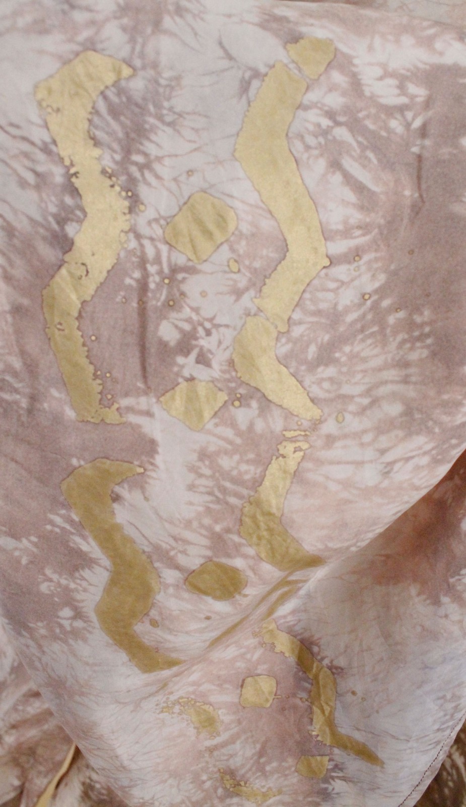 80s Vtg Silk Beige Gold Laise Adzer Langenlook Moroccan Harem Pant Suit OS