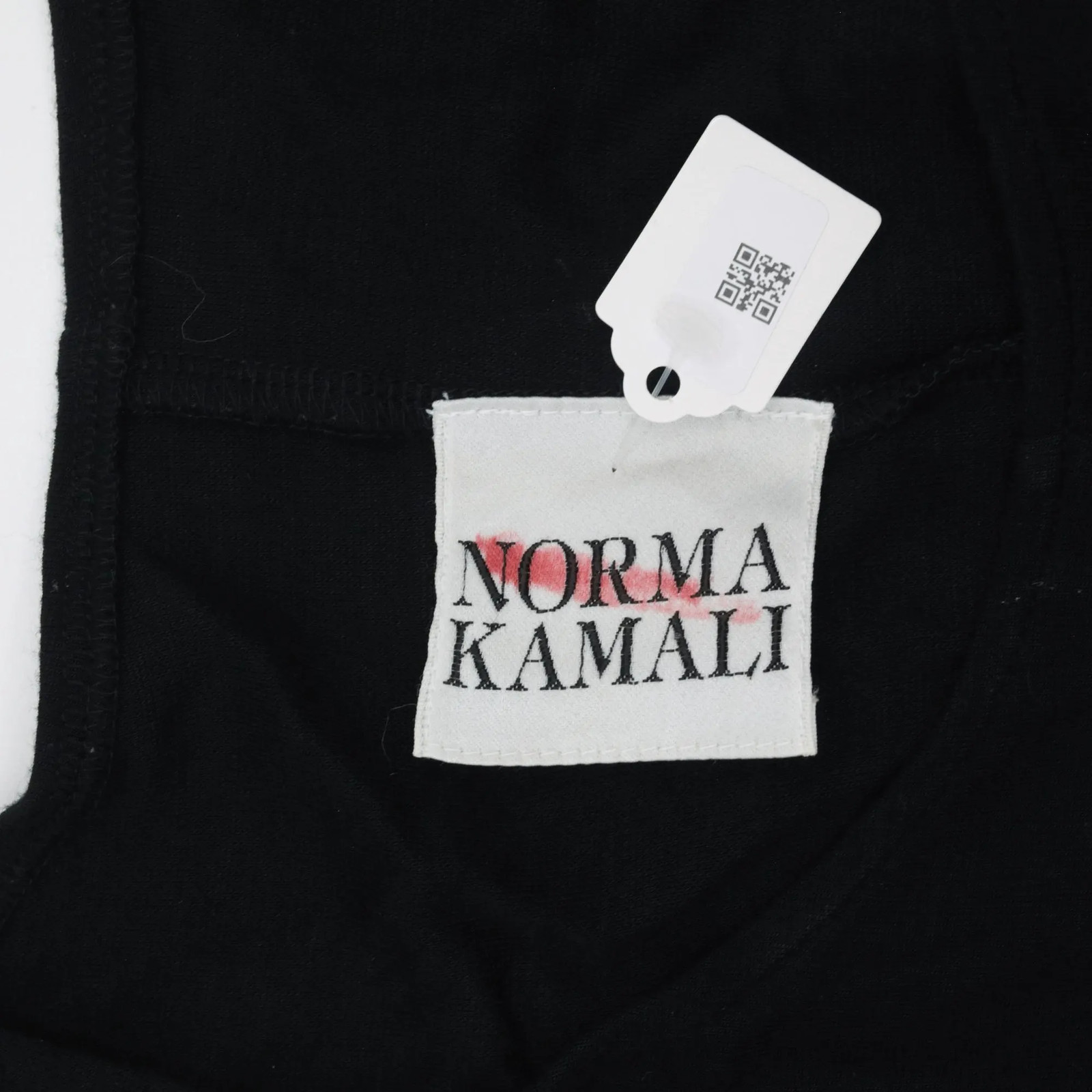 90s Norma Kamali Black Dress Vintage A-Line Skater Lace-Up Back Long Sleeve Scoo