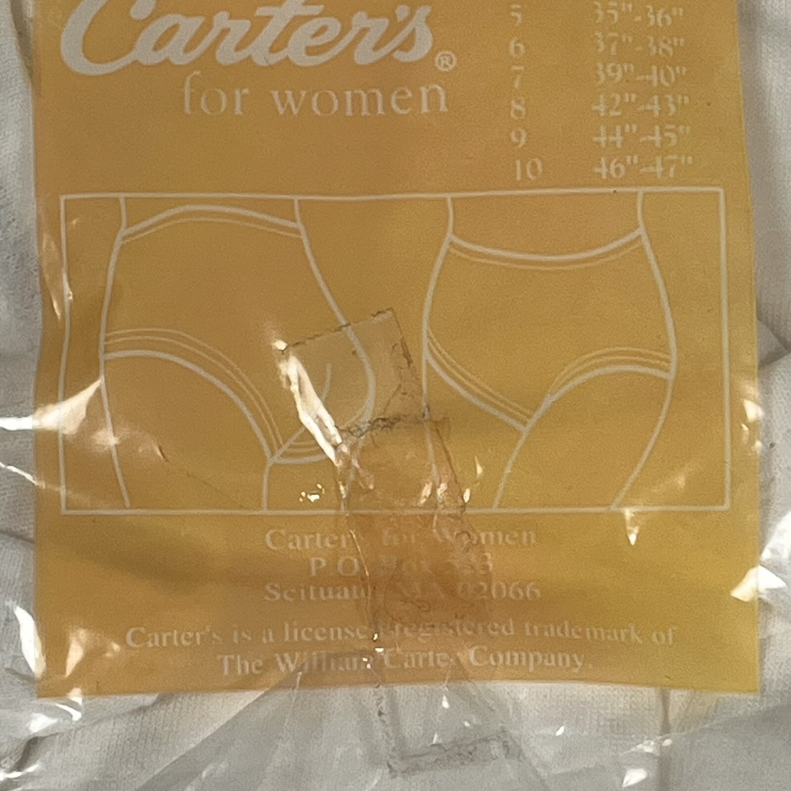 NIP Vintage Carter’s White Band Leg Brief Size 6