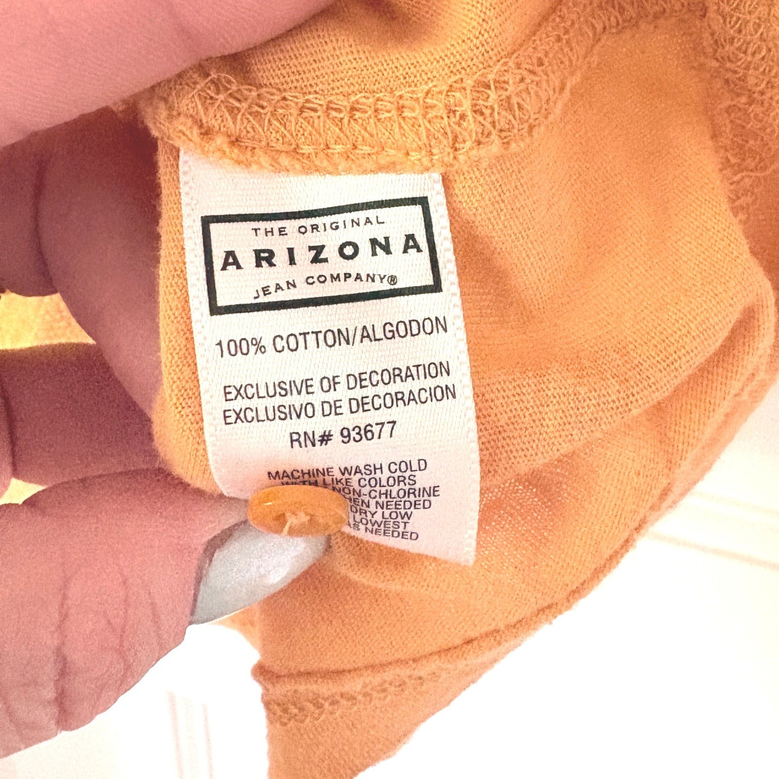 Vtg Arizona Womens Y2K Half Sleeve Babydoll Henley Top Large Gold Bella Swan
