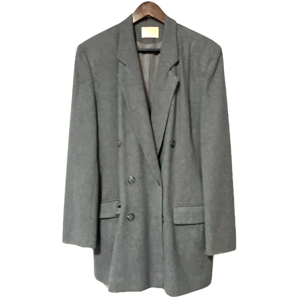 Vintage Pendleton Womens Sz 10 Tall Double Breasted Wool Coat Gray USA Mint EUC