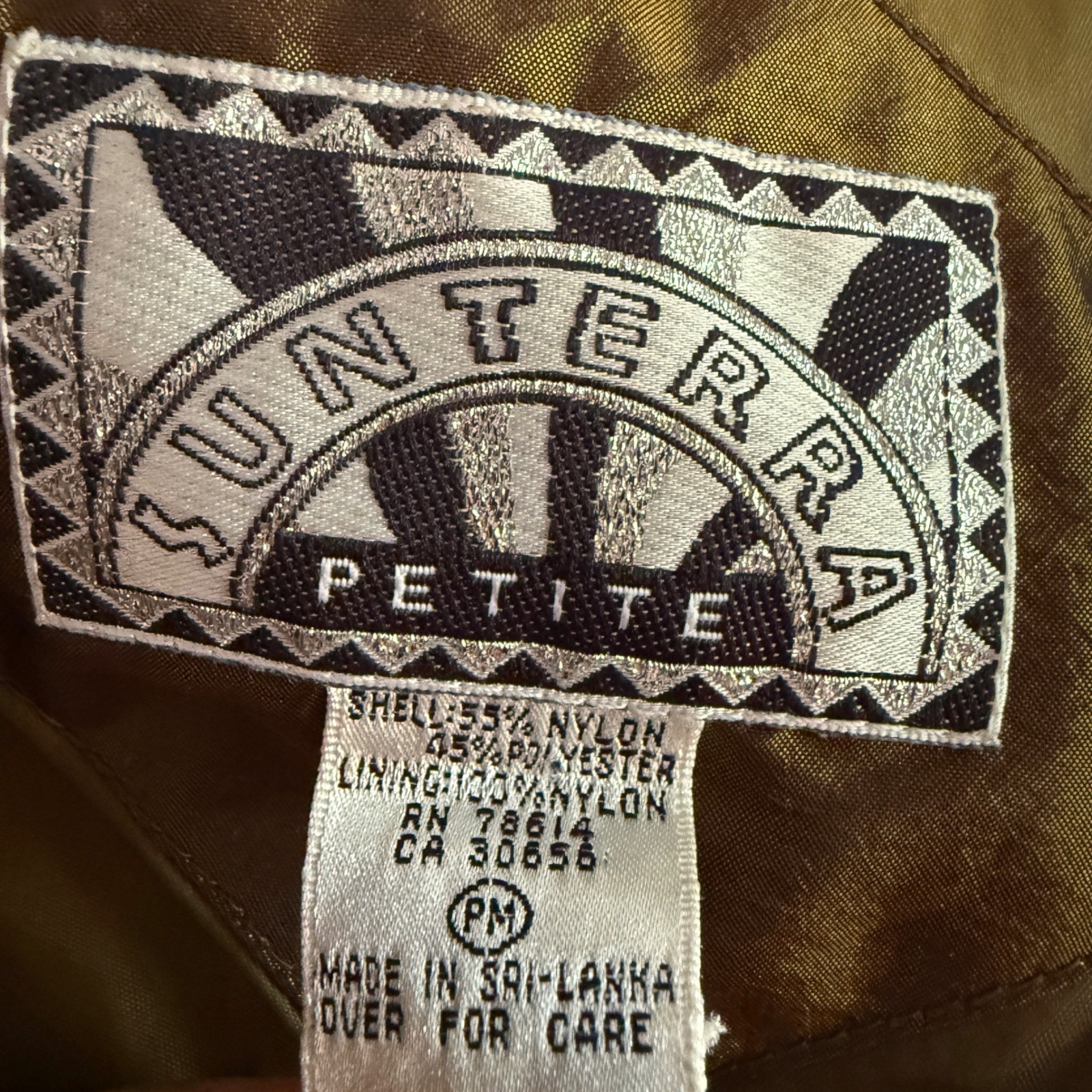 Sunterra Petite Vintage 80s Paisley Windbreaker Jacket Zip Up Cinched Waist PM
