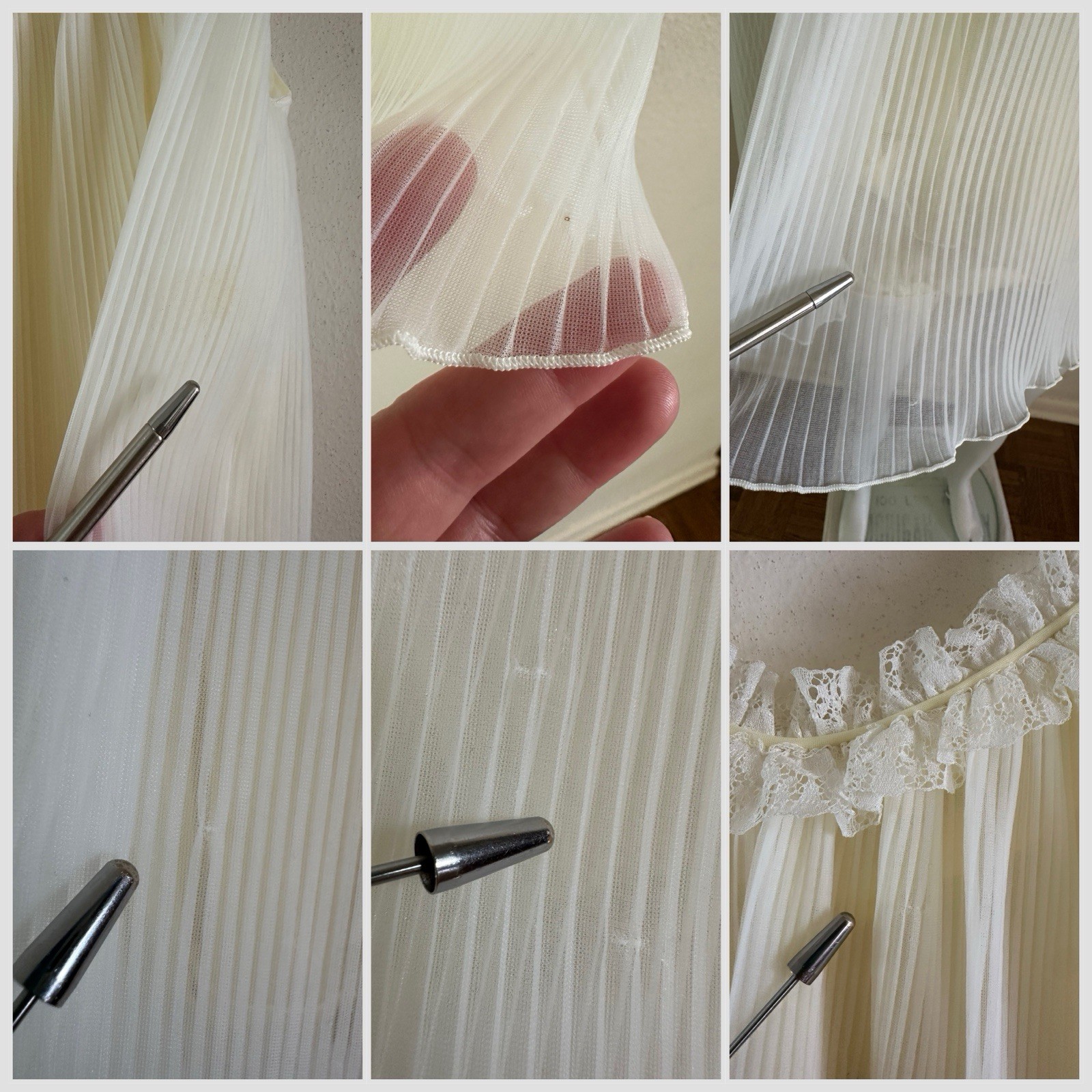 1960s Babydoll Set Evette Runproof Sheer Mushroom Gusset Panty 2 Tone Ruffle VTG