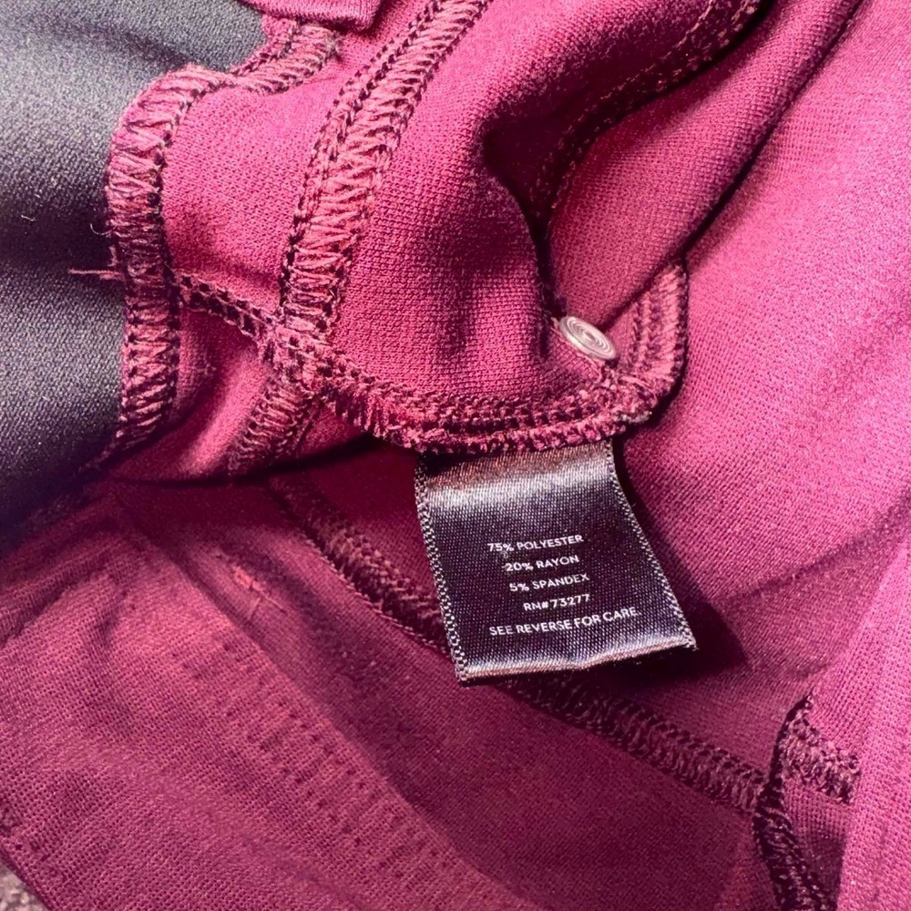 Simply Vera Vera Wang Burgundy Stretchy Skinny Pants Size Medium
