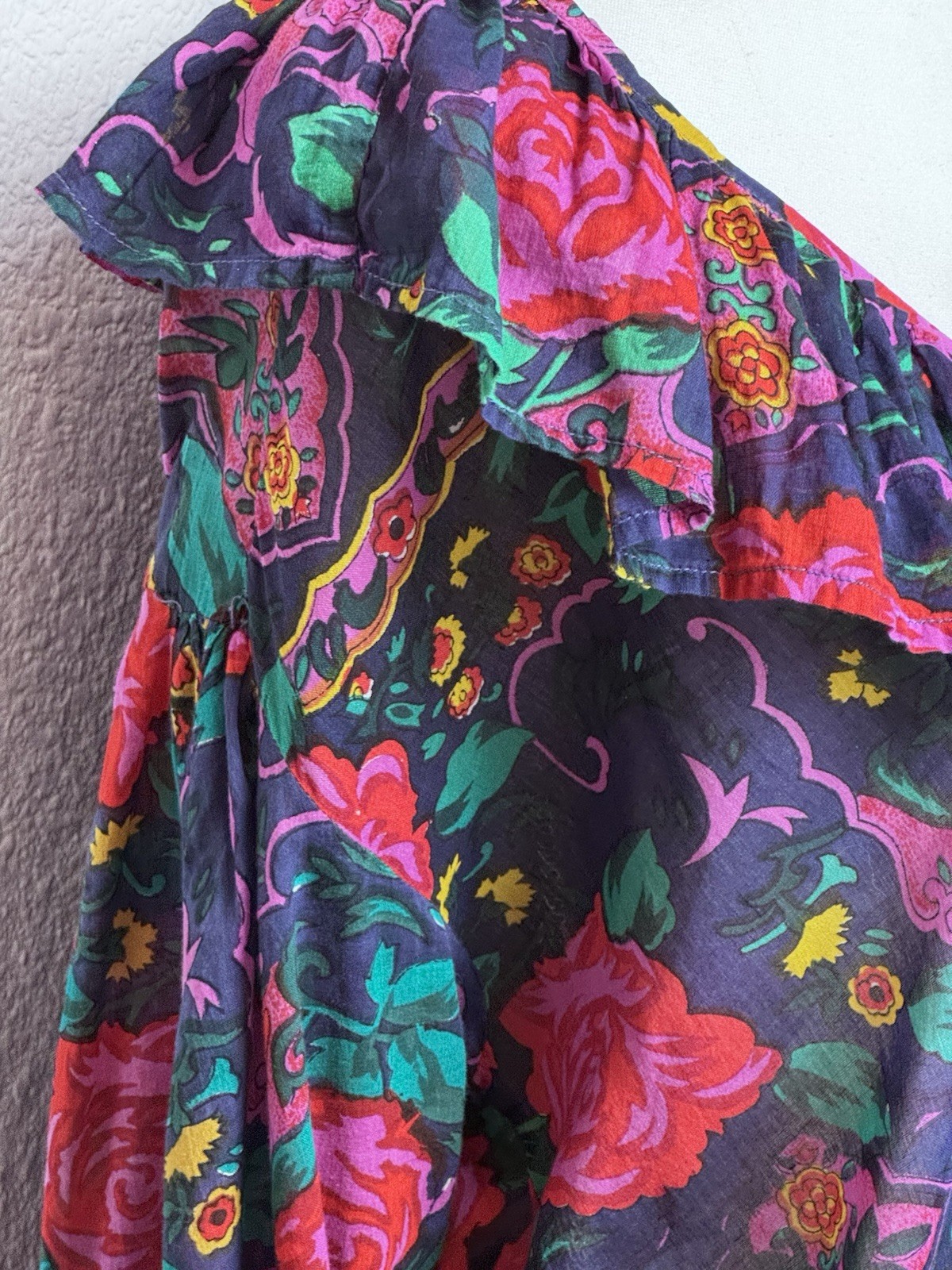 Vintage Speed Limit MPH Women’s SZ M Ruffle Blouse Floral Y2K Boho 90s