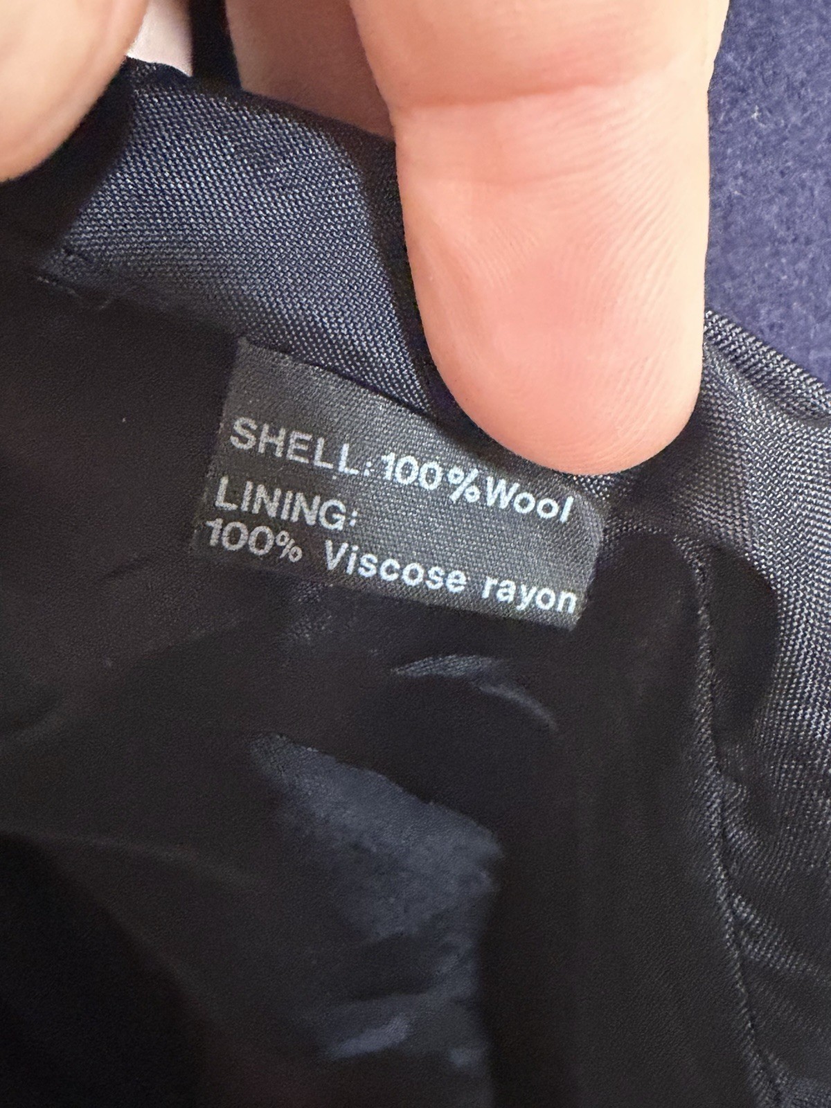 Vintage Glenbrooke 100% New Wool Coat Women Size 12 Navy Made In Yugoslavia Rare