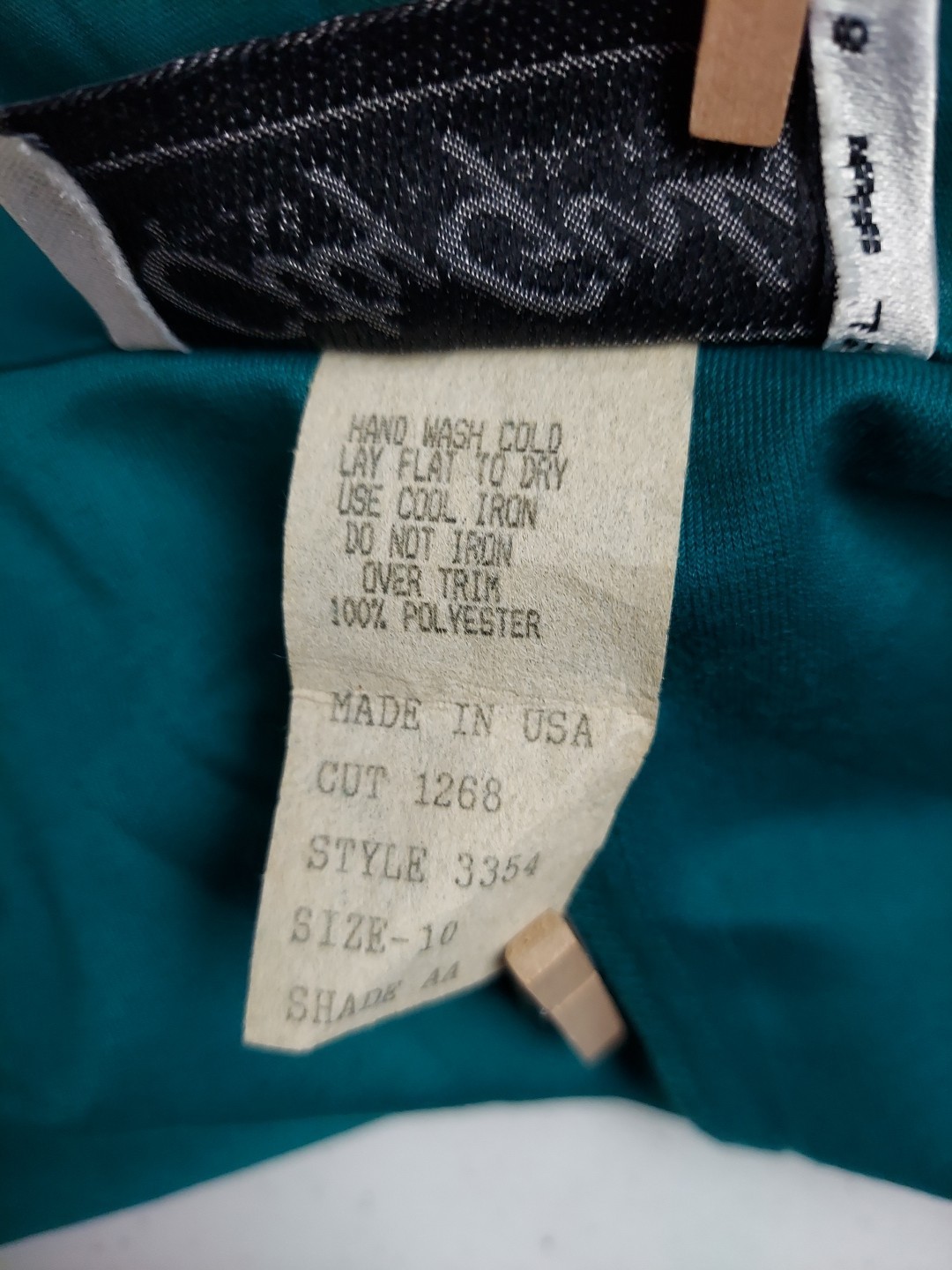 Vintage City Girl Blazer Jacket Womens 10 Teal Green Shoulder Pads Pockets Rodeo