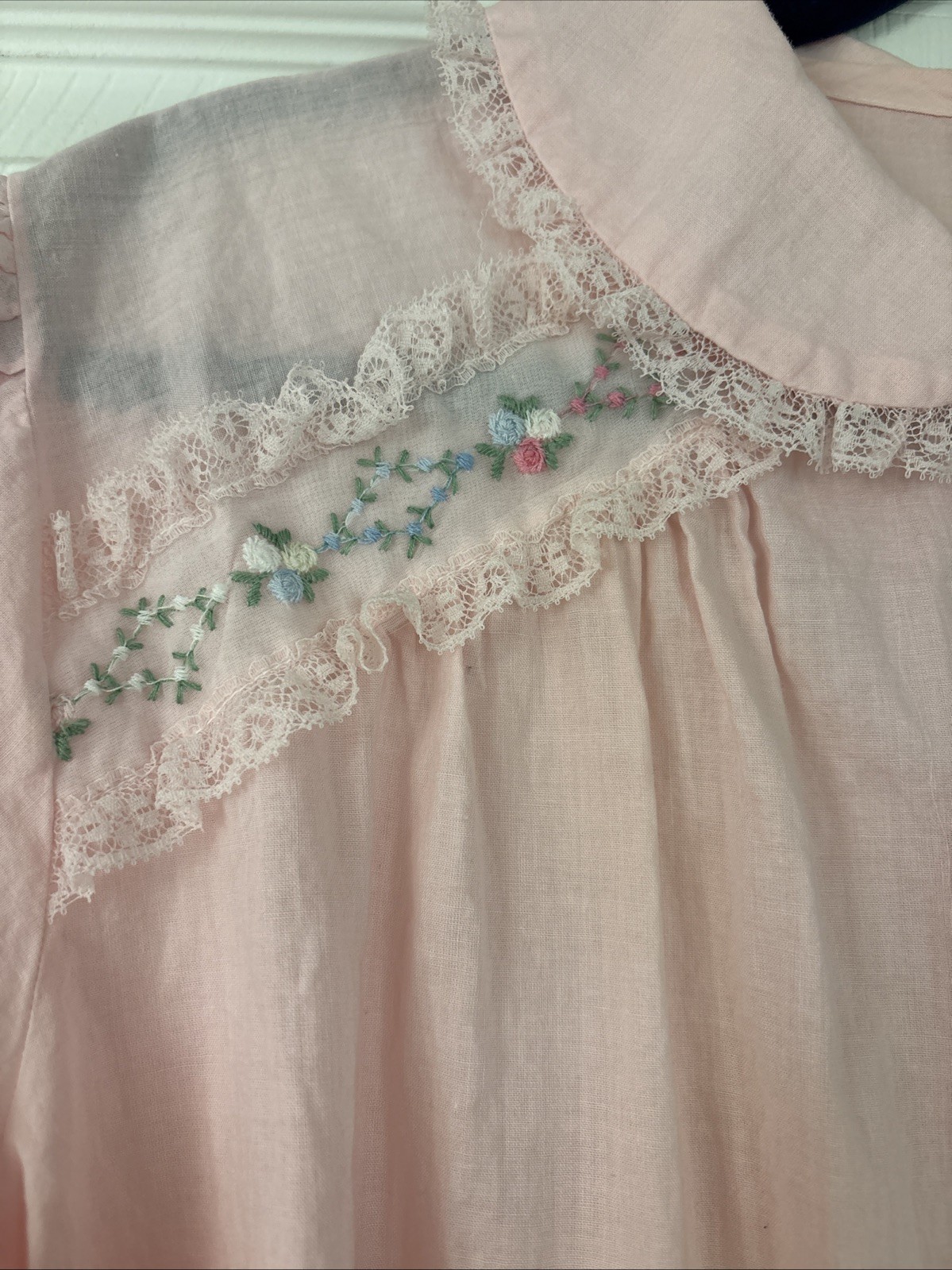 Vintage 100% Cotton Light Pink Charmode House Dress Sz L