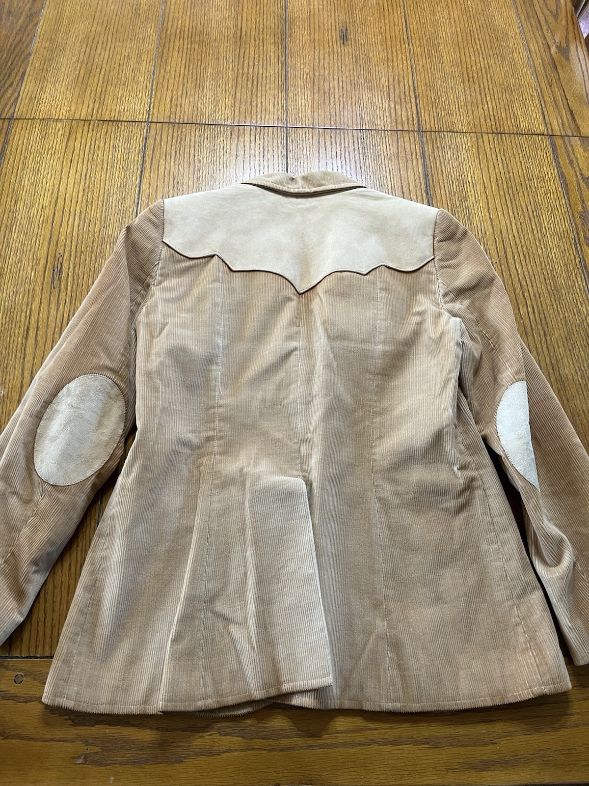 Vintage Ms Pioneer Southwest Riding Style Corduroy & Suede Blazer W-14 (0643-11)