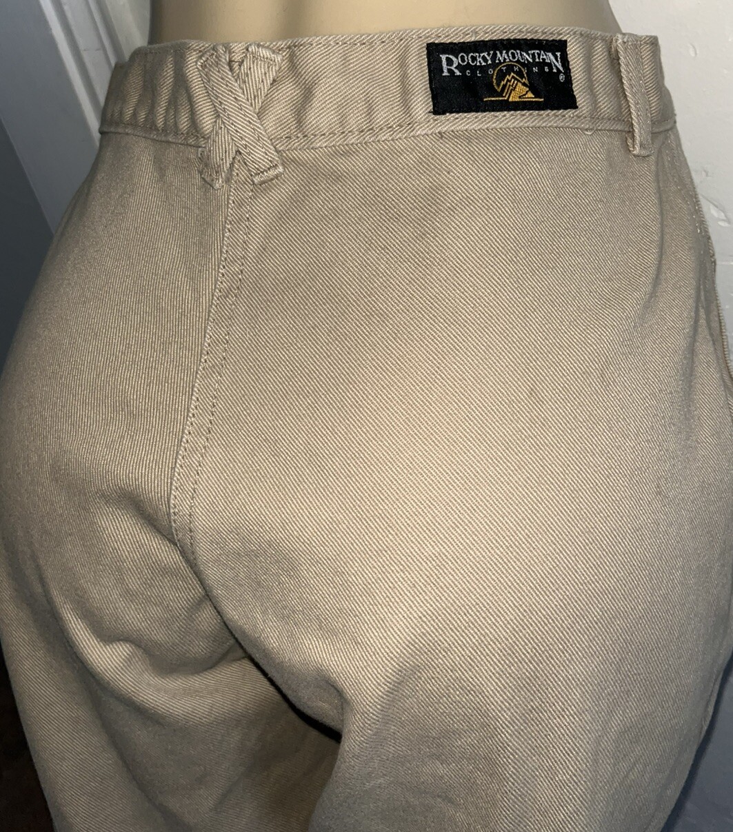 Vtg 80s 90s Rocky Mountain Rockies Western Jeans High Waist Tan Bareback-32 / 13