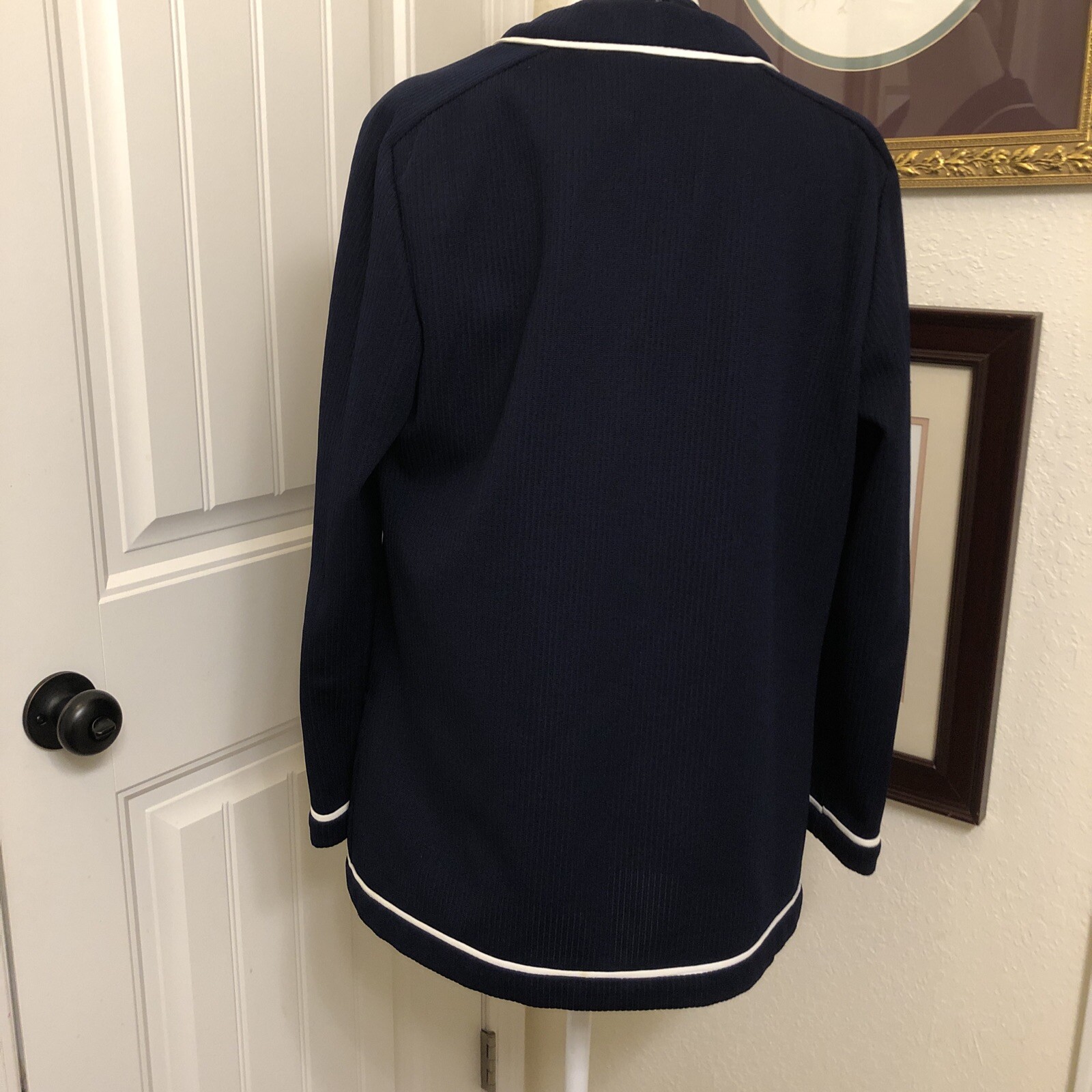 VTG Butte Knit 2 Piece Navy /white Jacket & Top 80’s Patriotic Medium