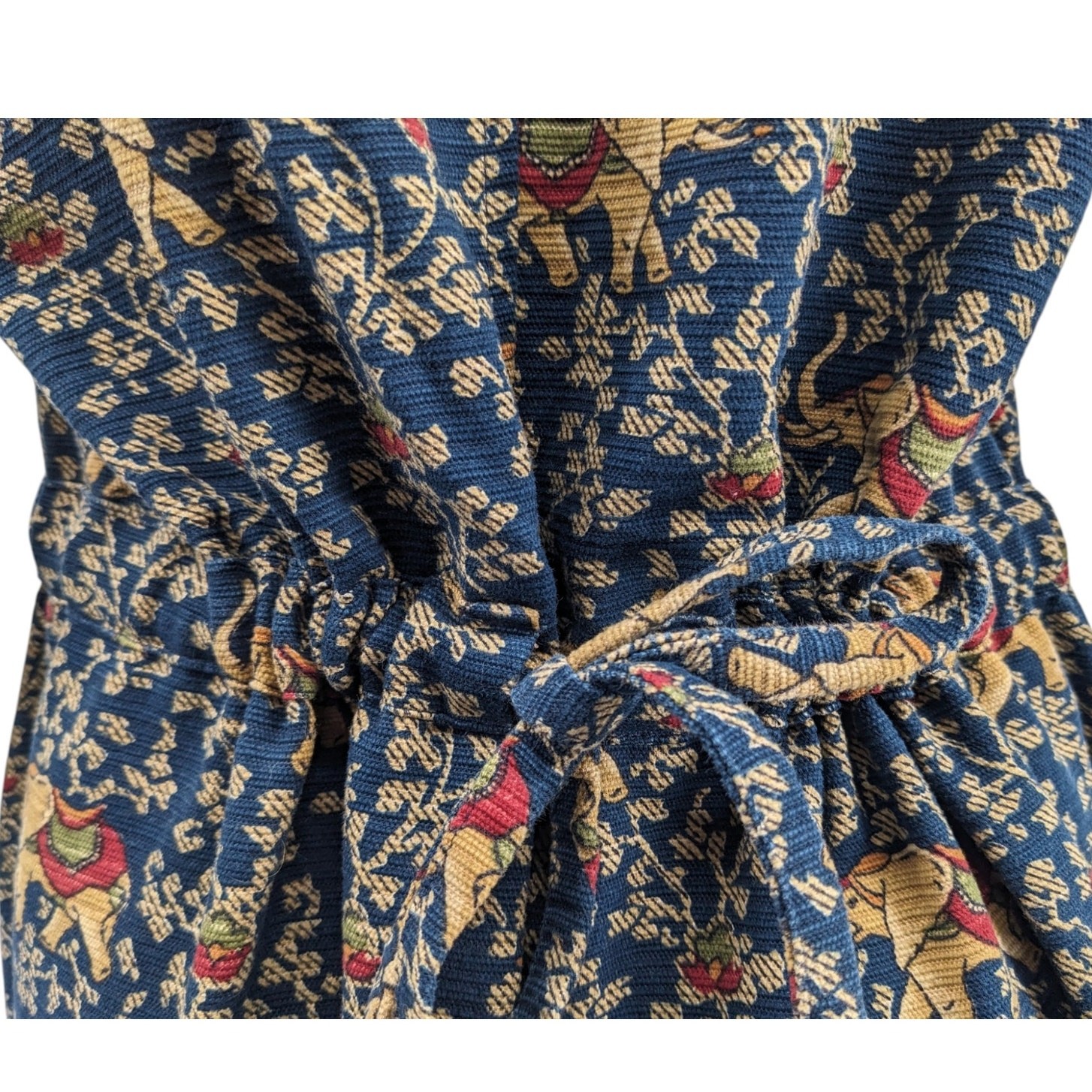 Deadstock NWT Vintage GARDEN GEAR Bib Overall Corduroy Jumper Dress Elephants LG