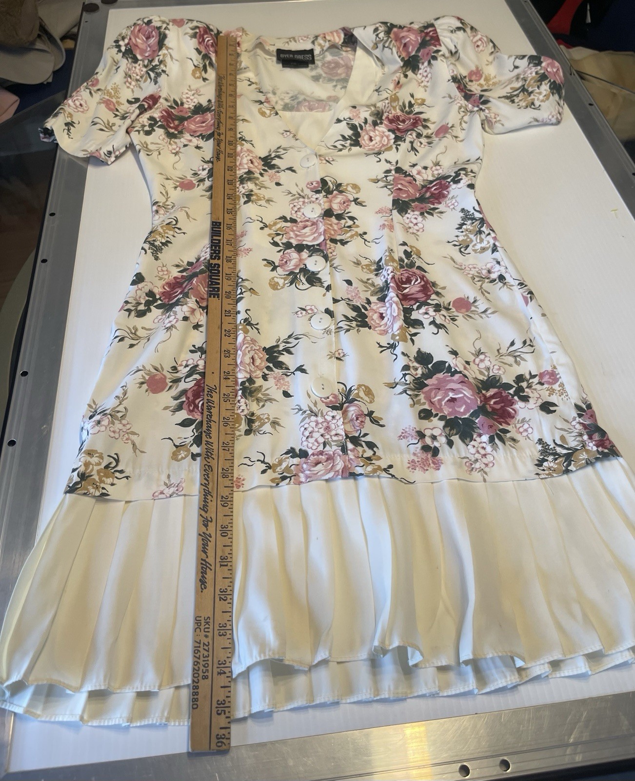 Vintage Byer Dress Floral Rose Granny Core Dress Cottage Core Size 7 1980s