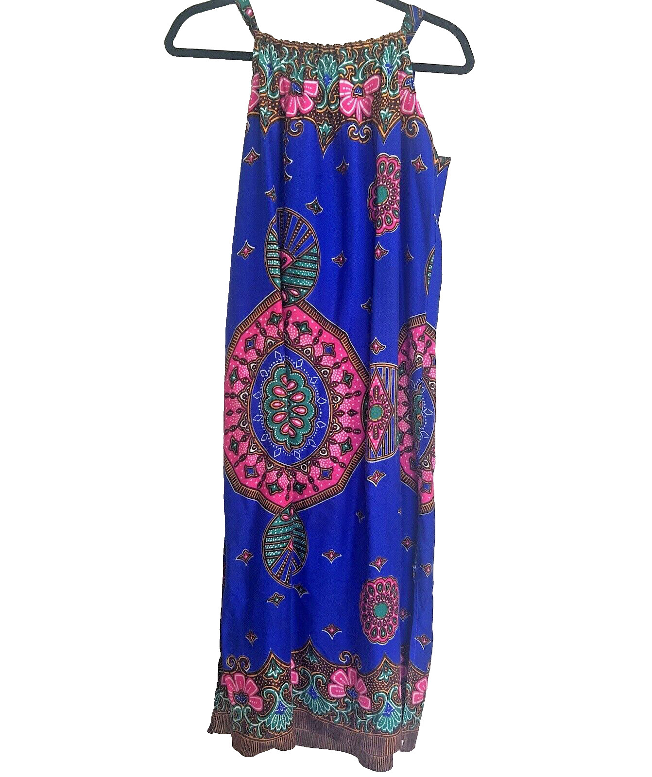 Vintage Dress Strap Midi Boho Summer Mod Hippie Psychedelic beach Small Medium 6