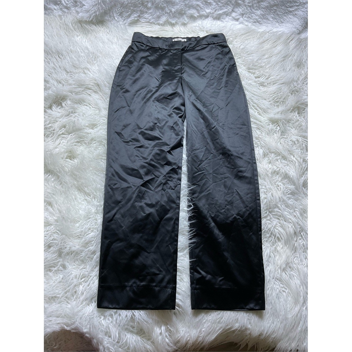 NWOT Abercrombie High Rise Straight Leg Satin Pants