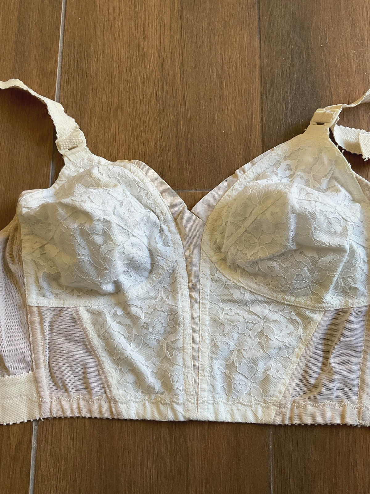 VTG Playtex Long Line Bullet Bra Corset Bustier Cincher Shaper 36B Pin Up