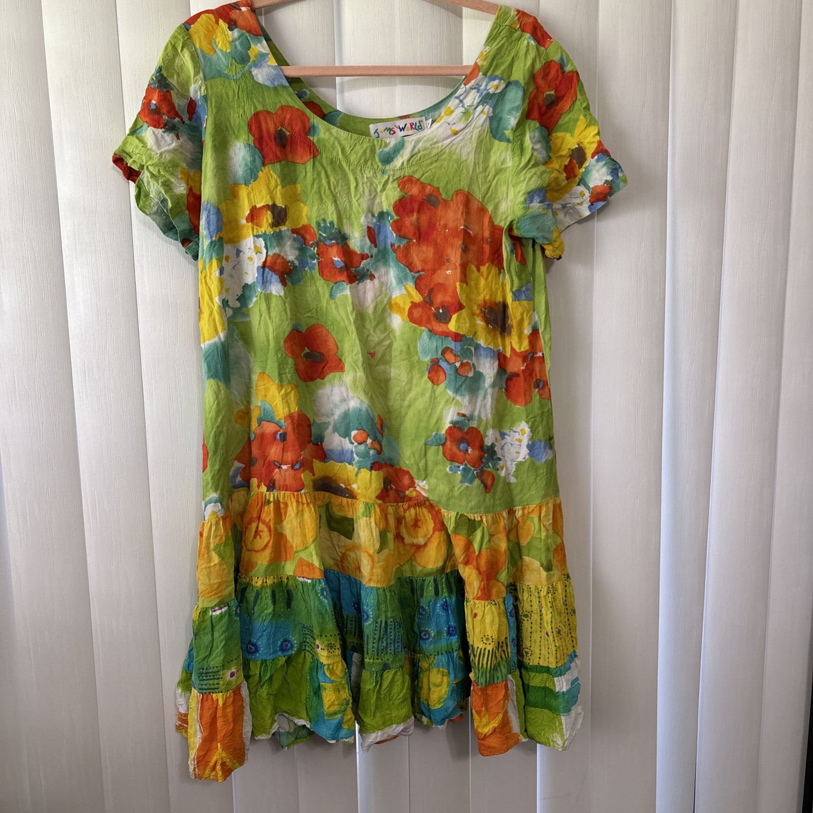 Jams World Hattie Dress Blue Garden Size L