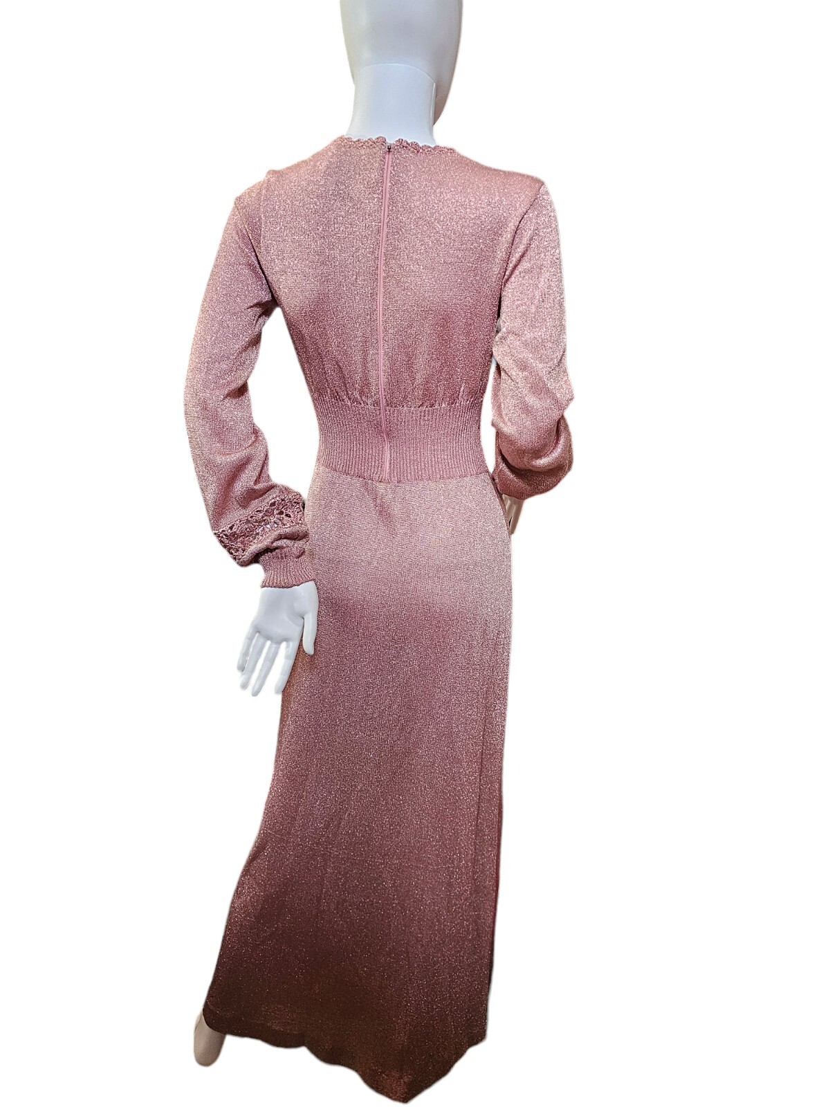 Vintage 70’s Wenjilli Knit Maxi Dress Size 11/12