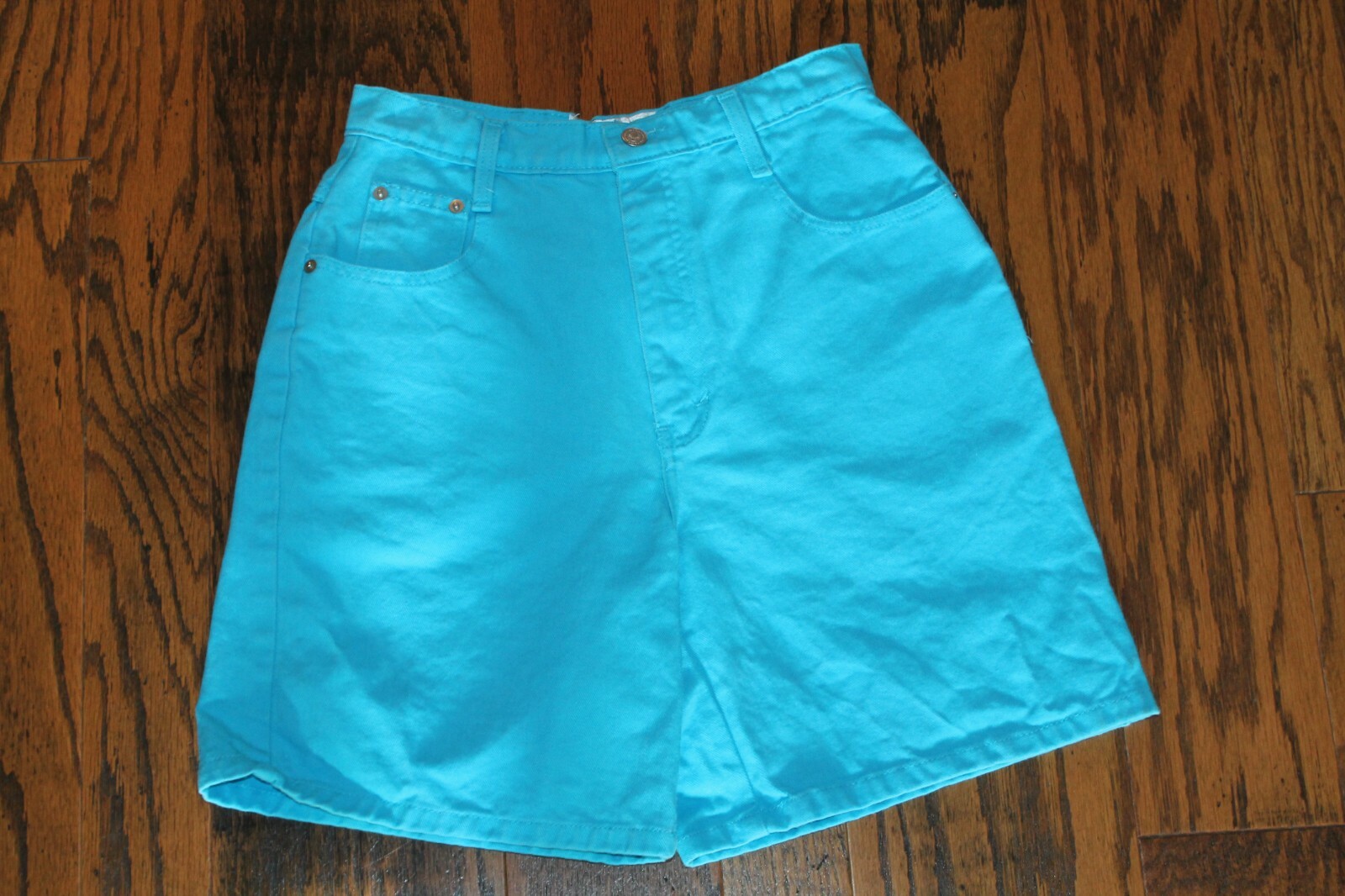 Women’s Tower Hill Sport 90’s Vintage Turquoise High Waist Shorts Size 28″ S/M