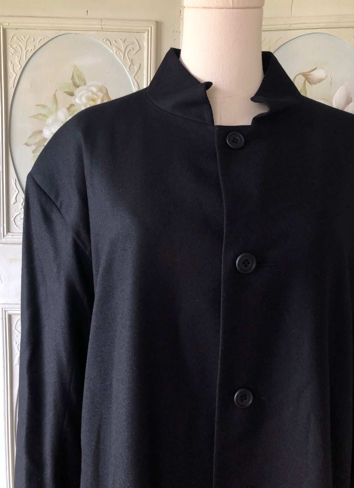VTG ESKANDAR WOOL CASHMERE SILK JACKET DUSTER COAT ENGLAND-MADE LAGENLOOK EUC 2