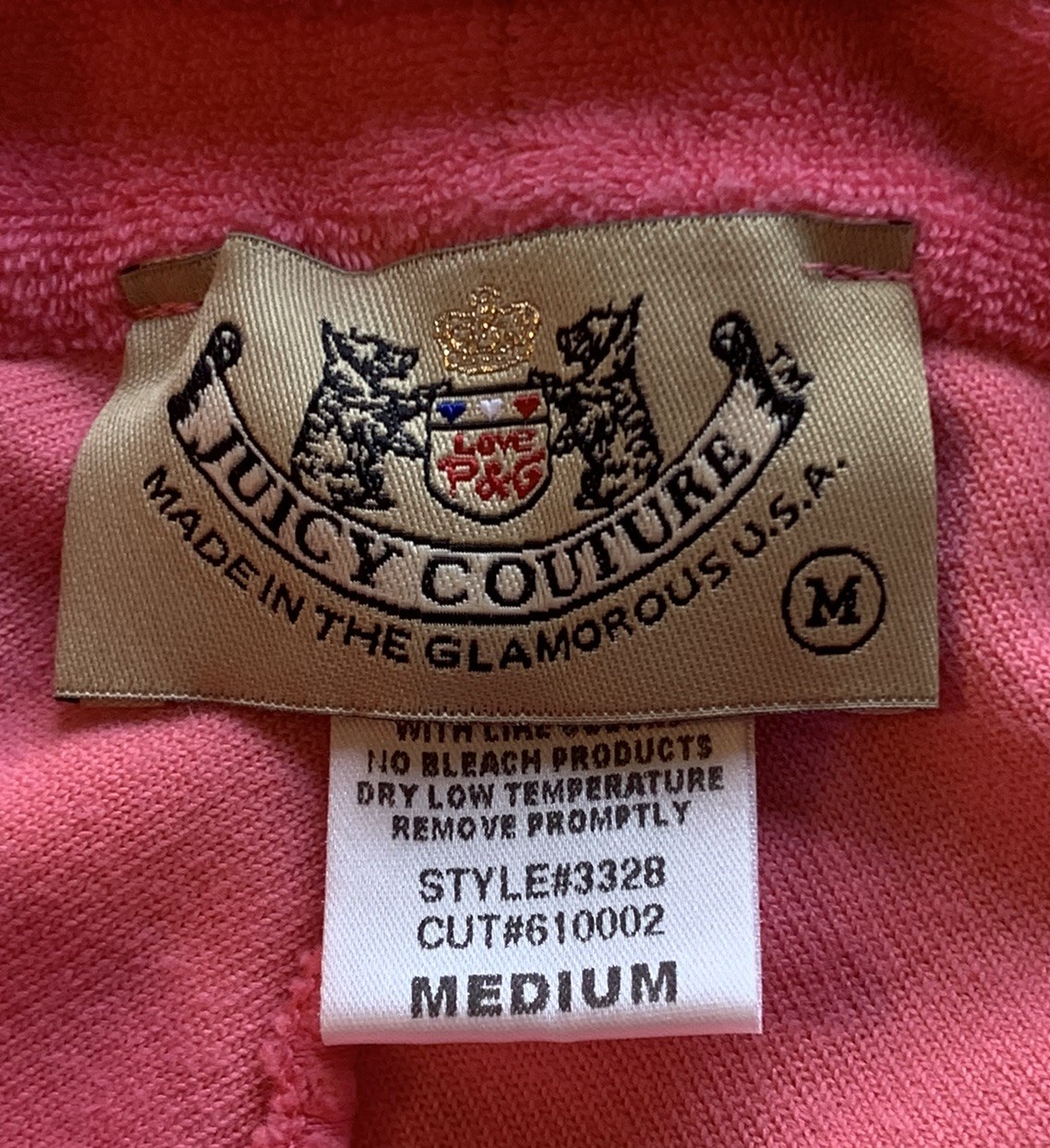 Vintage Early 2000s Juicy Couture Terry Cloth Pink Beach Skirt Coverup SZ M Rare