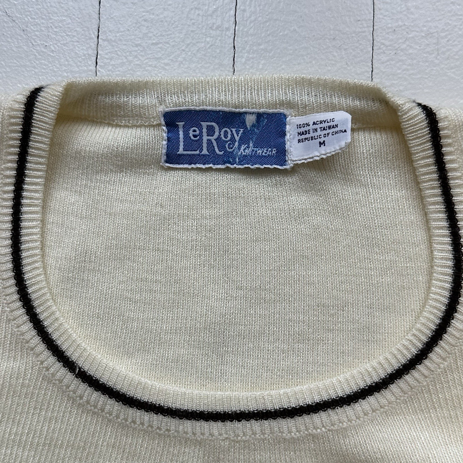 70s Mushroom Embroidered Sweater Leroy Knitwear Size Medium Hippie