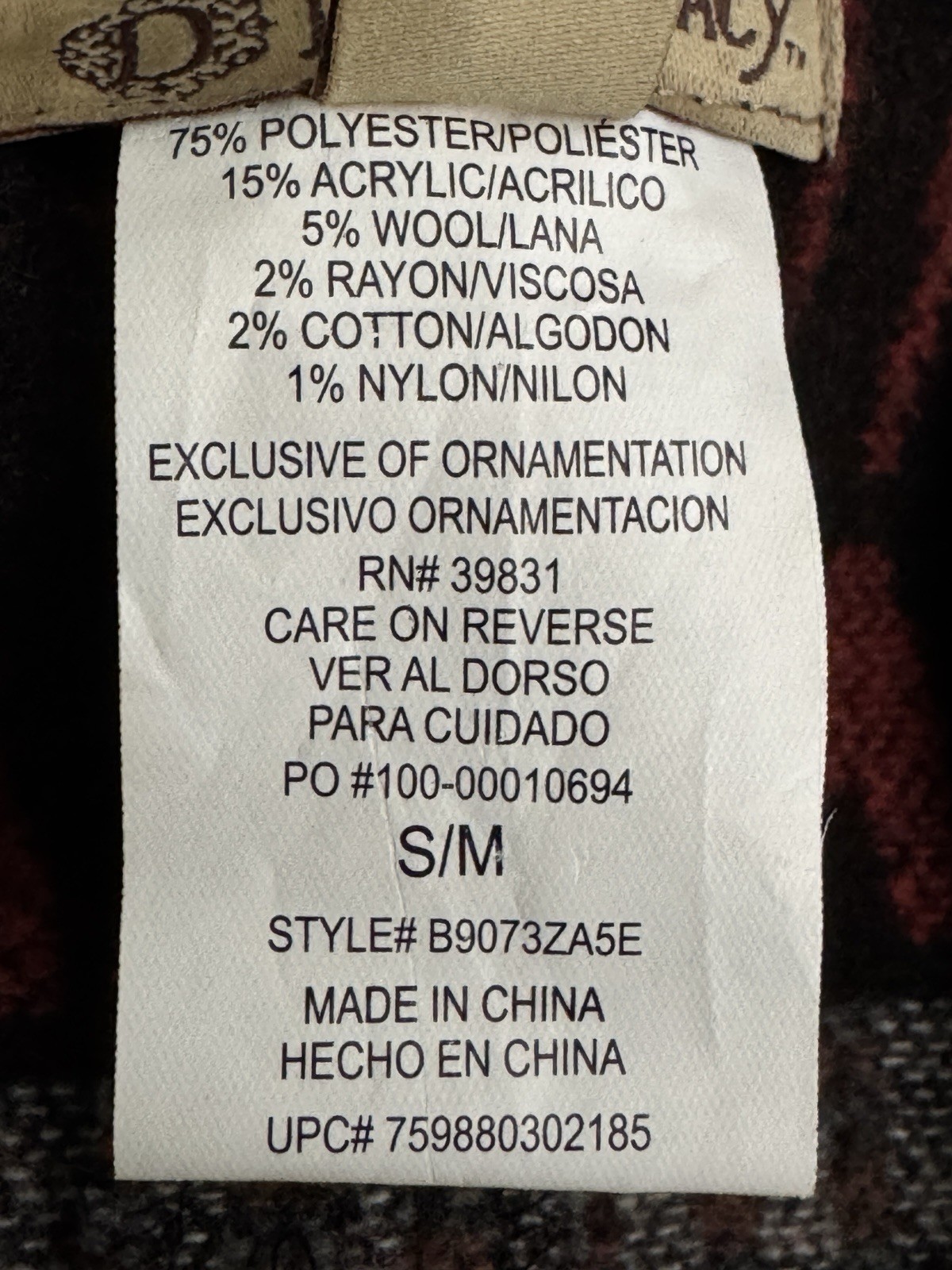 Vtg Democracy Poncho Soft & Comfy WoolBlend Beautiful Native Design Sz S/M & L