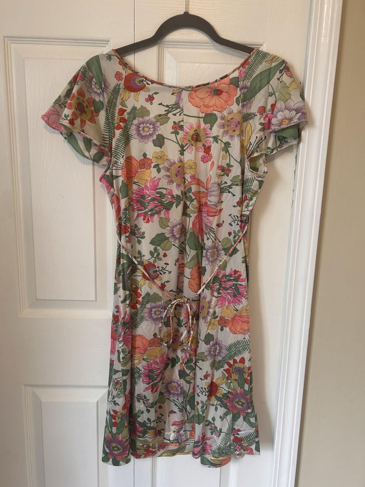 Vintage 1970s Nightgown/Slip Dress Floral Festival Wear/NIGHT OUT