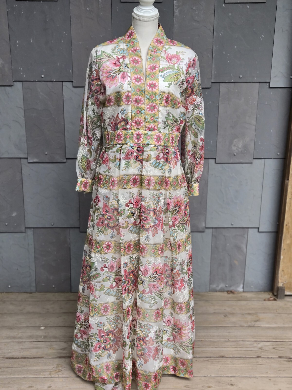 1960s/70s Avalon Classics Spring Floral Maxi Dress