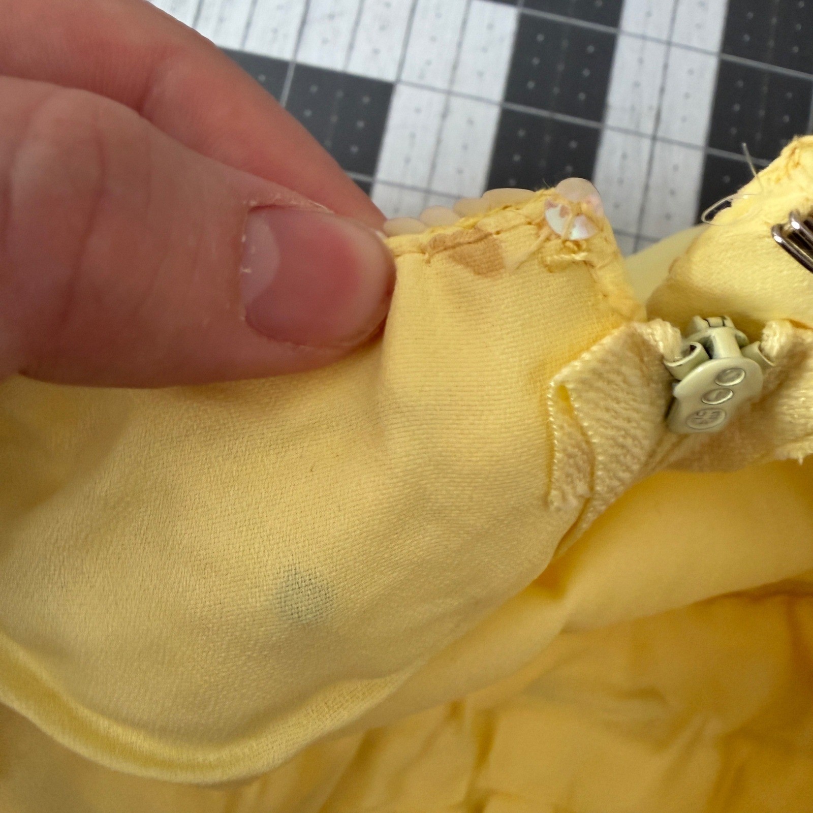Vintage Womens 6 Butter Yellow Fairy Regency Babydoll Halter Prom Dress Ethereal