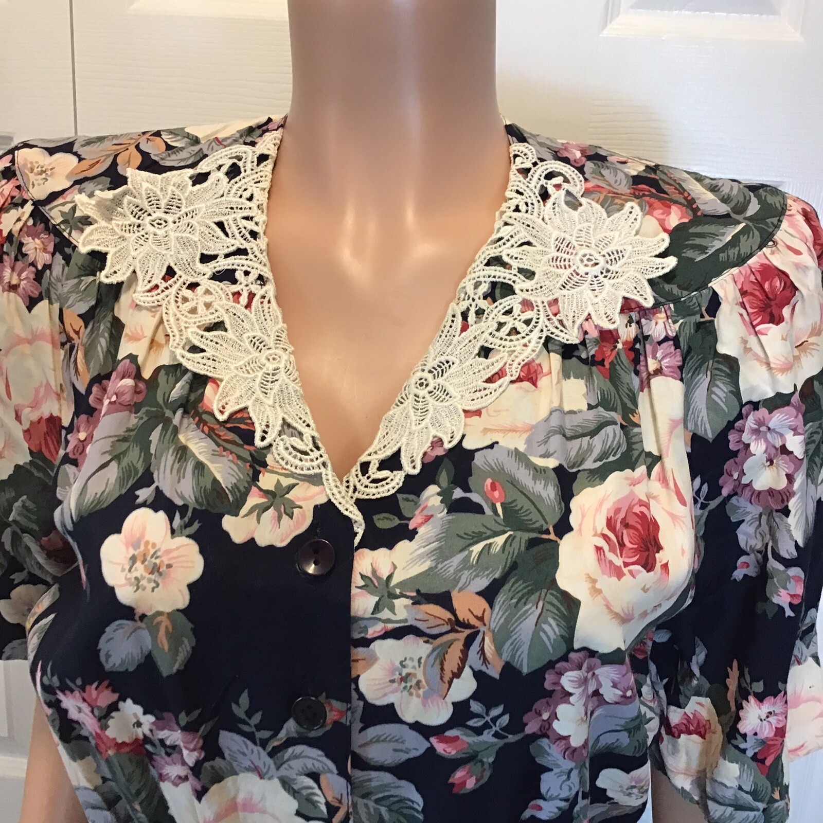 ED Michaels by Melanie Drucker Floral Short Sleeve Cottagecore Dress Size 9/10