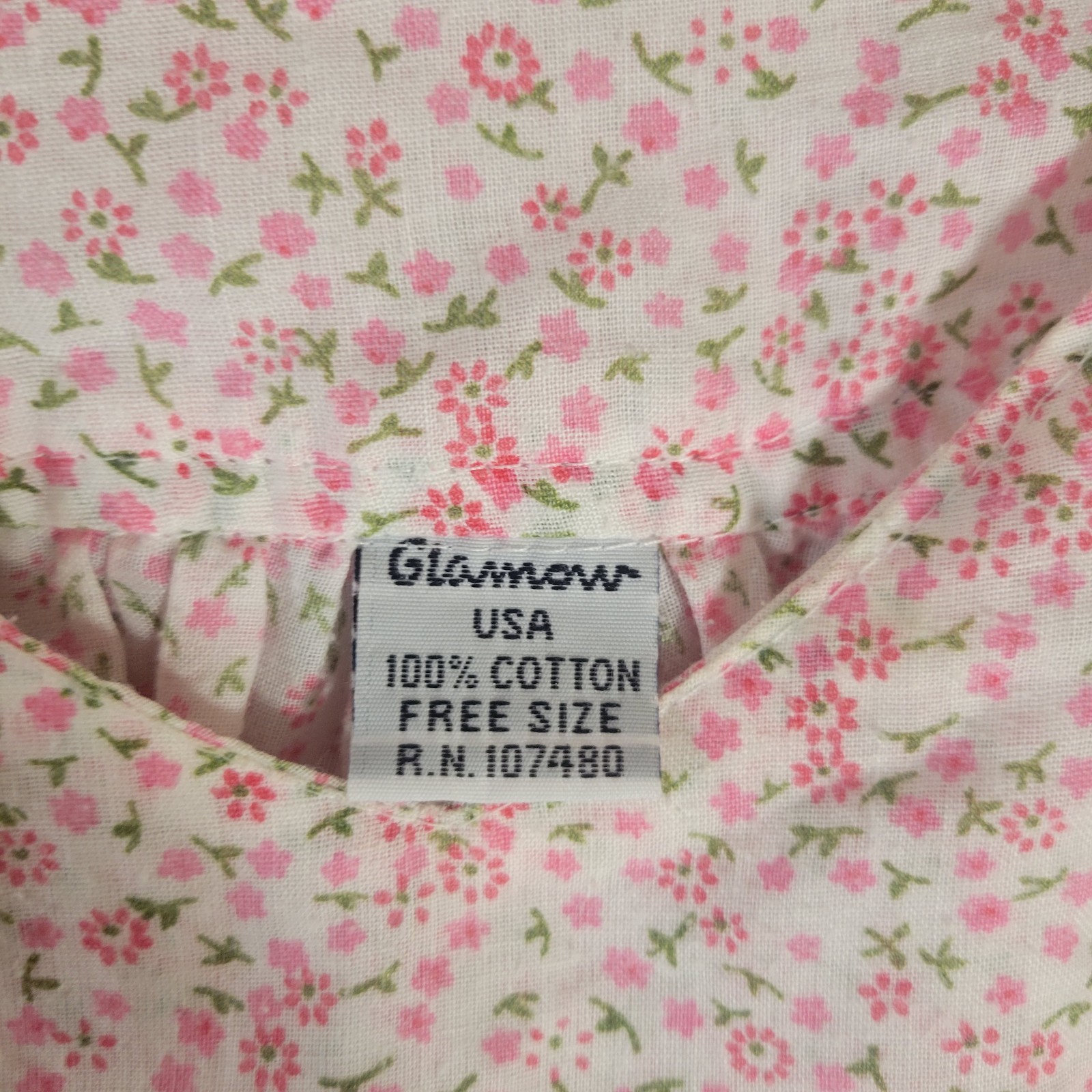 VTG Long Dainty Pink Floral Sleeveless Nightgown Summer OS Cottagecore Prarie