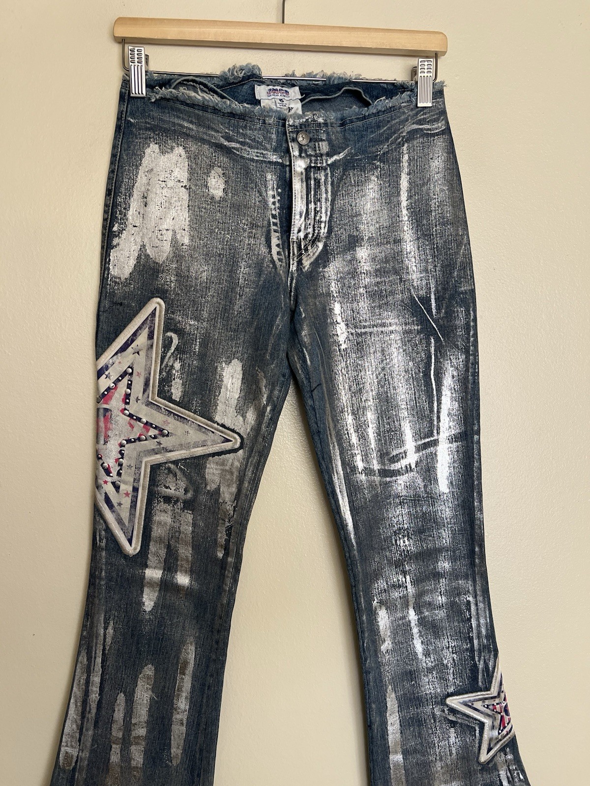 Vintage 90s JNCO Star Flare Boot Cut Jeans Women’s Size 5 Rare Punk Emo Denim