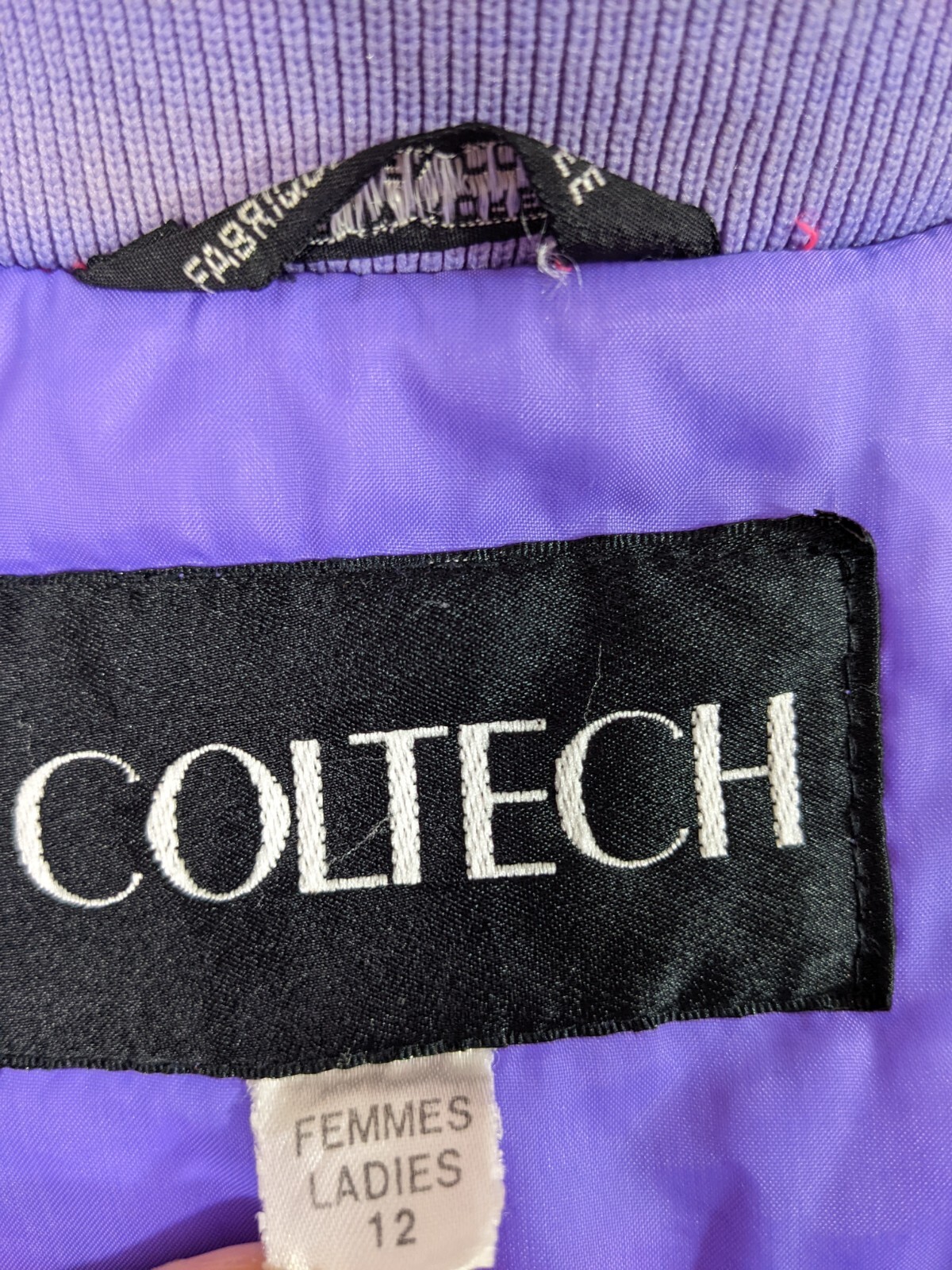 Vintage Coltech Women’s Ski/Snowboard Coat Neon Pink Multicolor 80’s 90’s sz 12