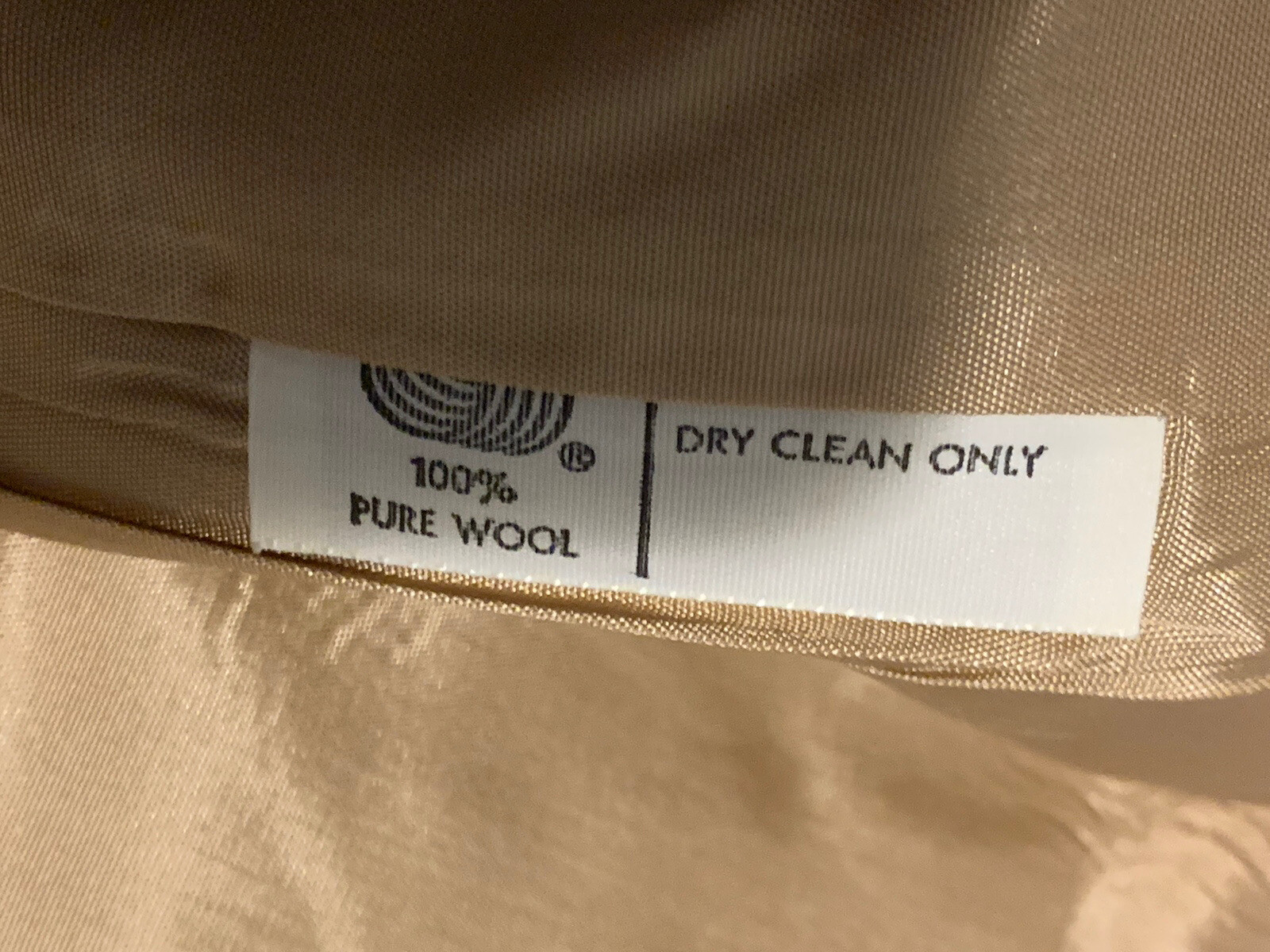 VINTAGE PANTS WOOL HIGH WAIST GORDON of PHILADELPHIA TAN FLAT FRONT LINED