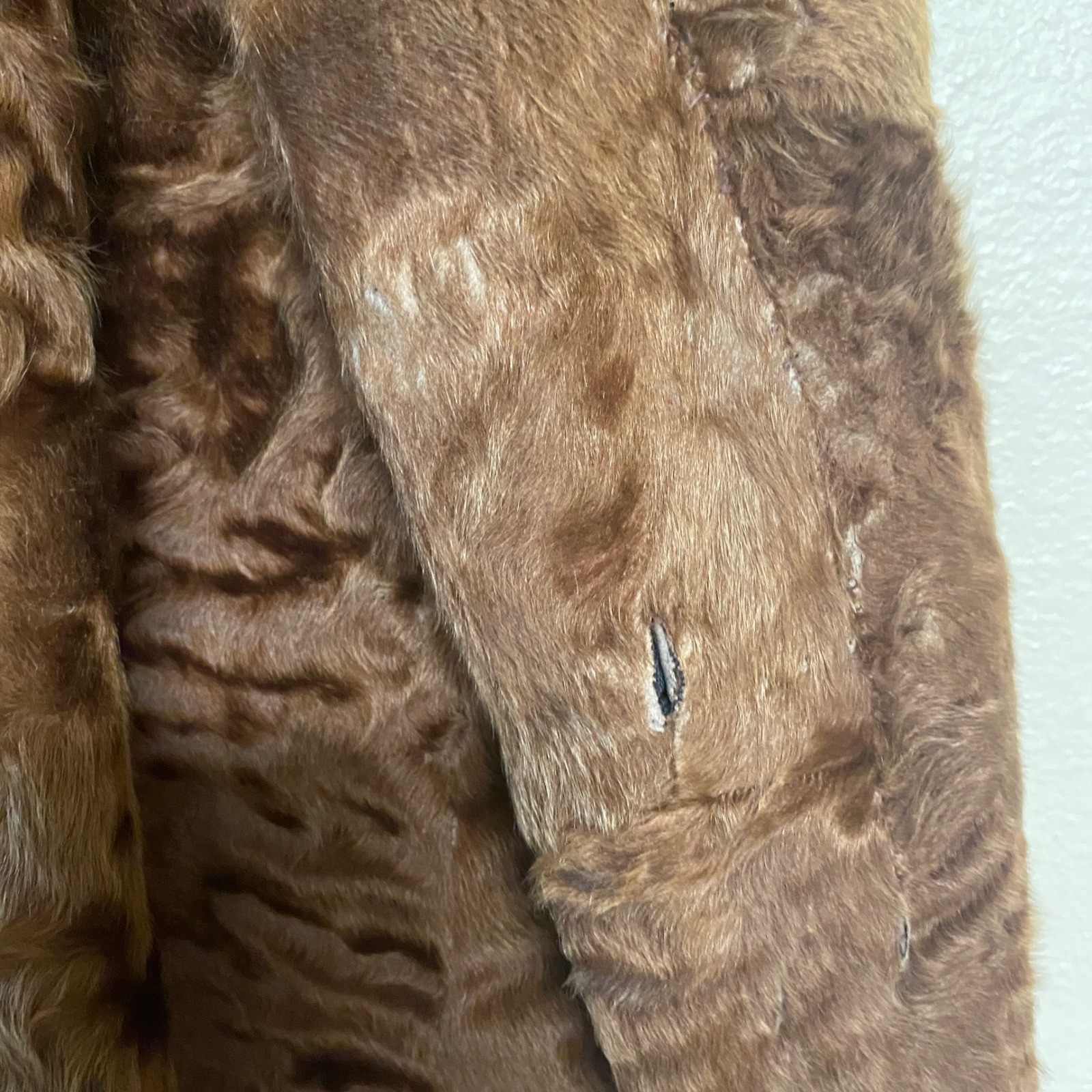 Vintage Mackenzie Furs Brown Mouton Fur Coat Jacket Milwaukee New York